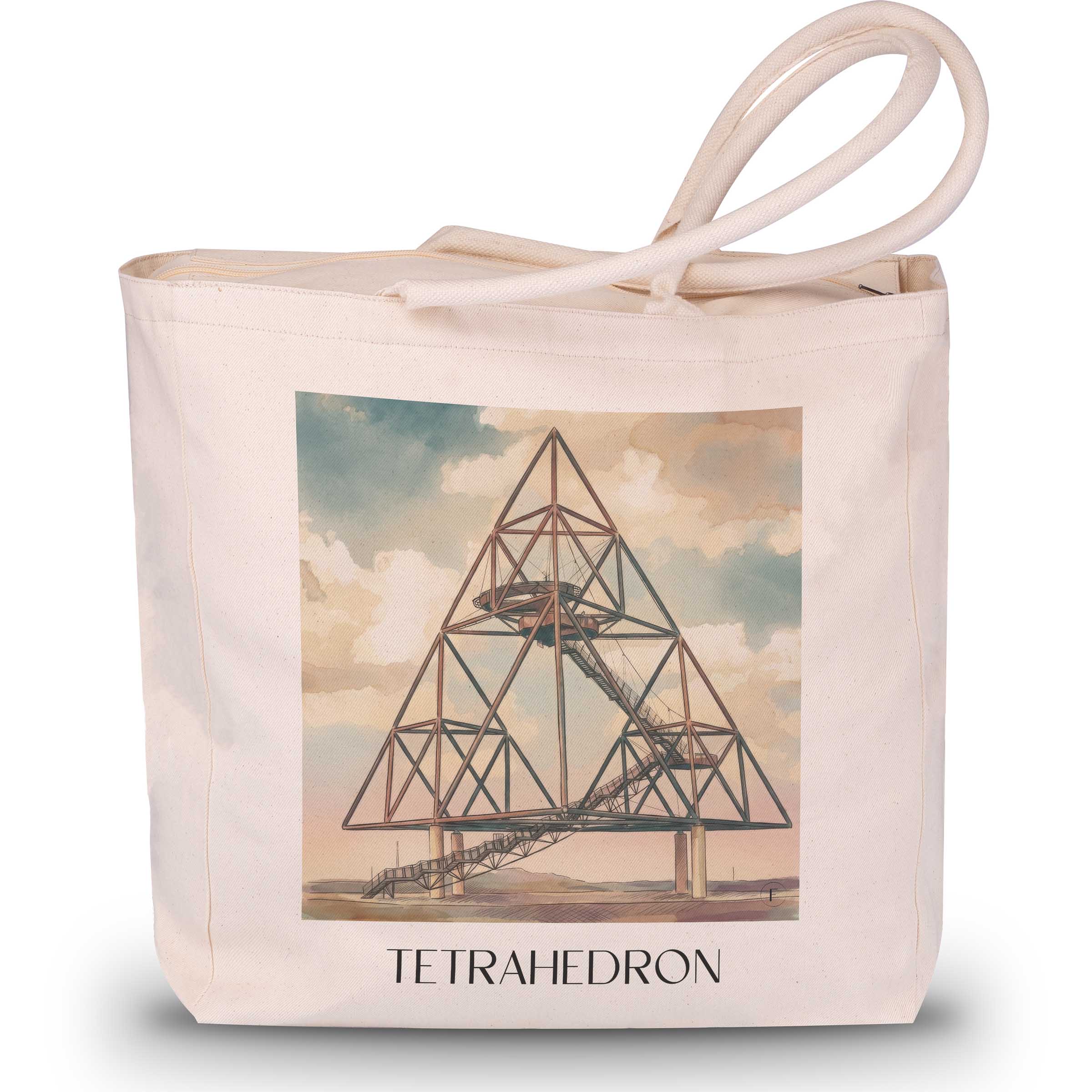 Tetraeder Shopping Tasche - Bottrop - Deutschland Tote Bag - Einkaufstasche im Aquarell Stil - favplace
