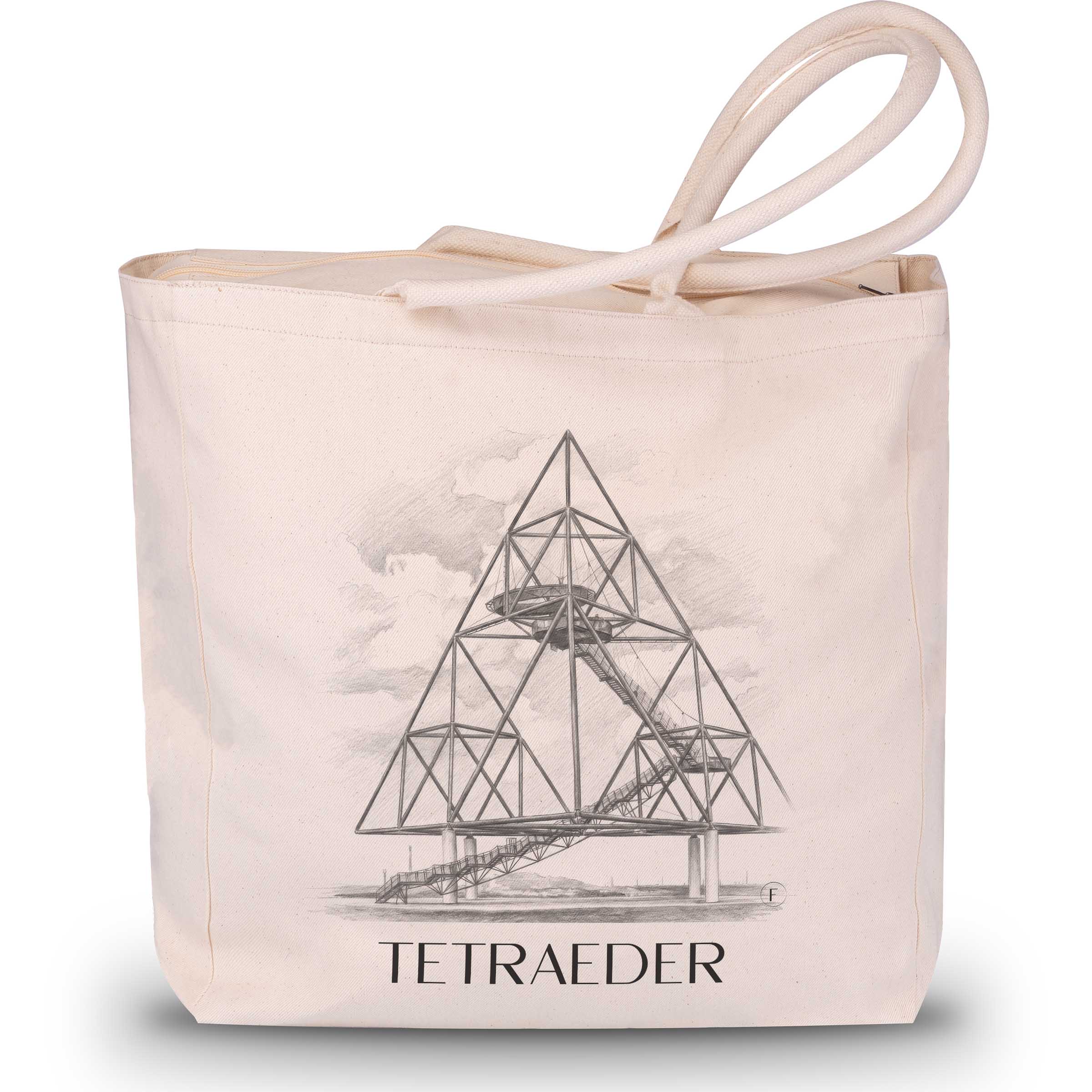 tetraeder-bottrop-deutschland-einkaufstasche-bleistift-zeichnung-drawing