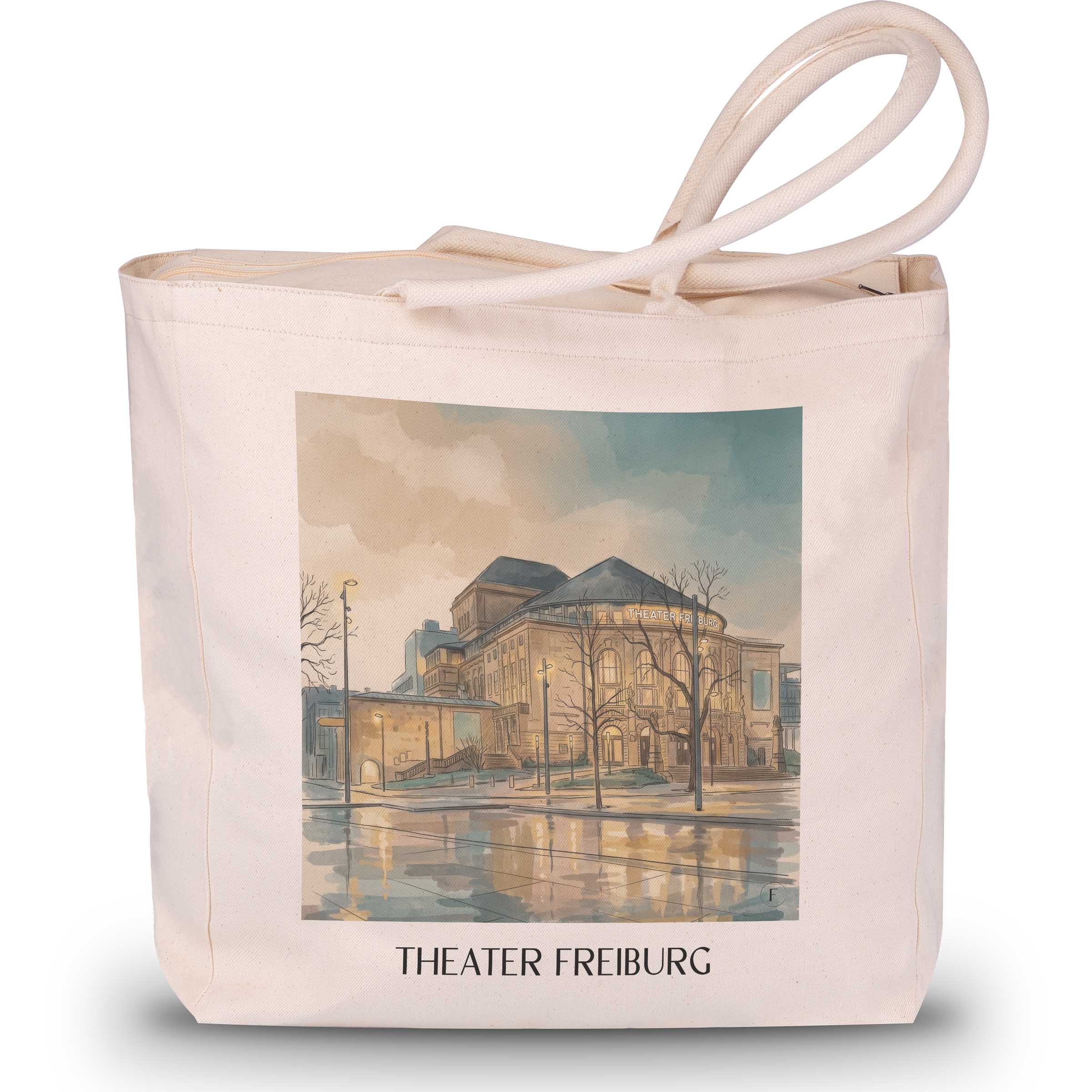 theater-freiburg-deutschland-einkaufstasche-aquarell