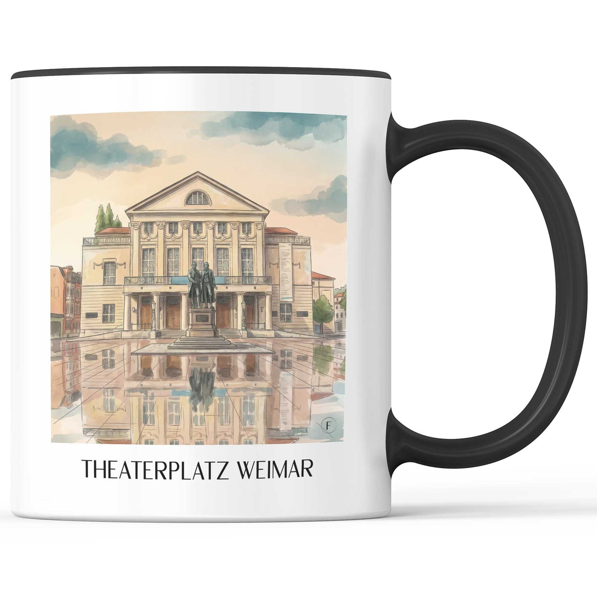 theaterplatz-weimar-deutschland-kaffeebecher-aquarell