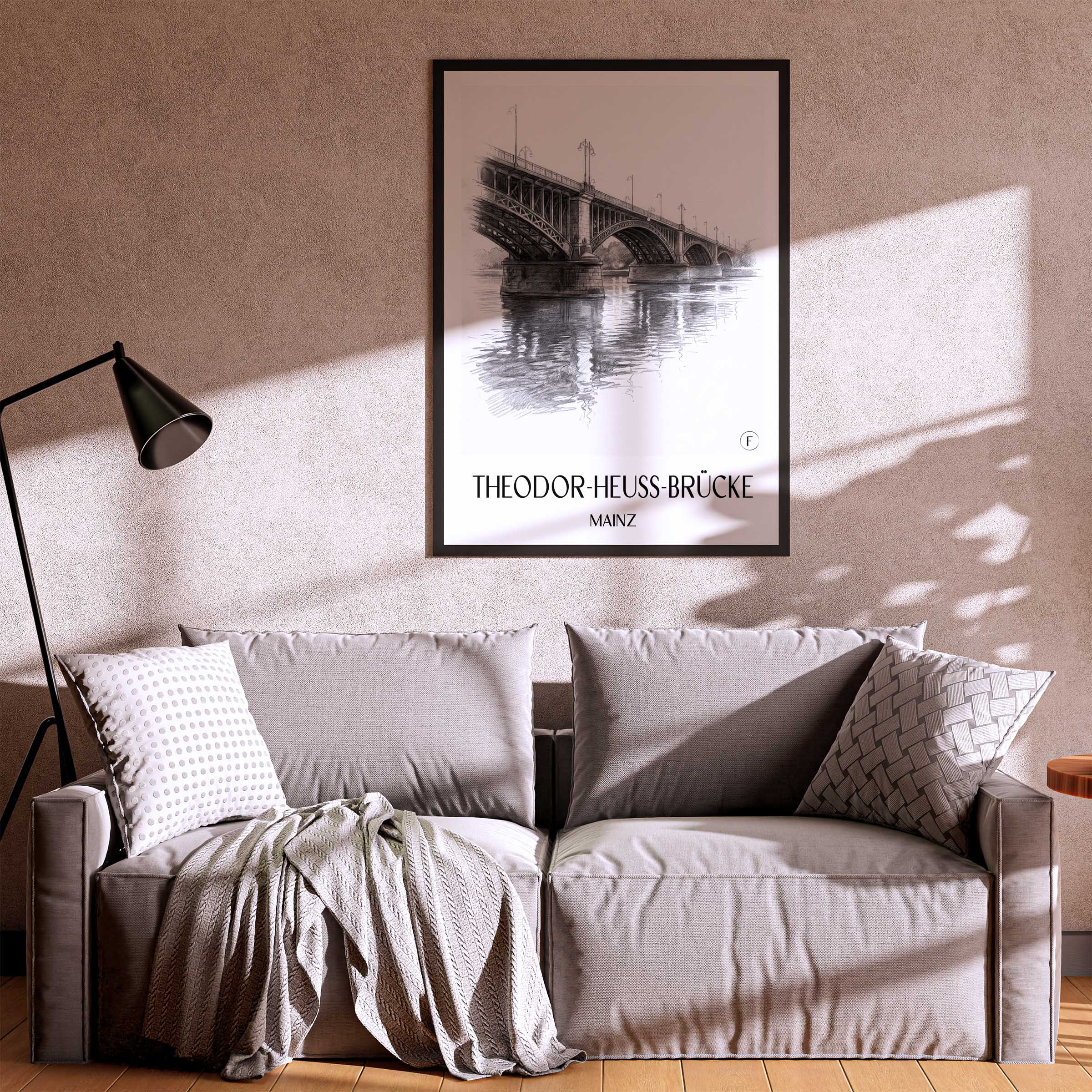 theodor-heuss-brücke-mainz-deutschland-poster-bleistift-zeichnung-drawing