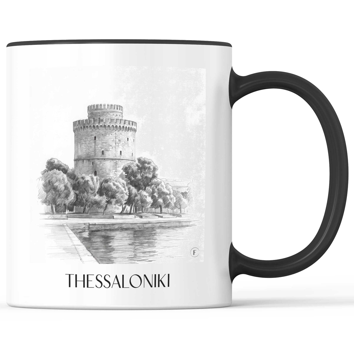 Thessaloniki - Griechenland Becher - Kaffeetasse im Zeichnung Stil - favplace