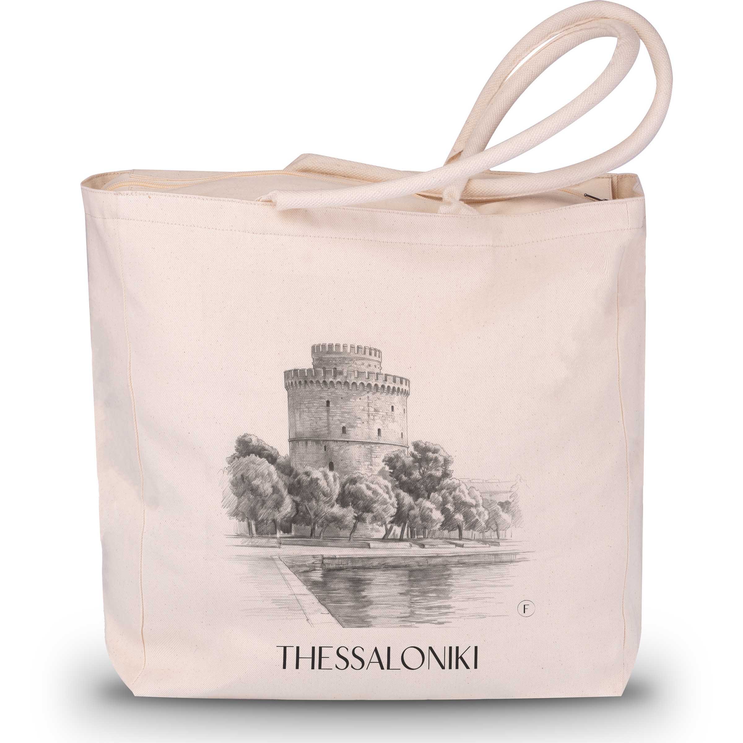 Thessaloniki - Griechenland Tote Bag - Einkaufstasche im Zeichnung Stil