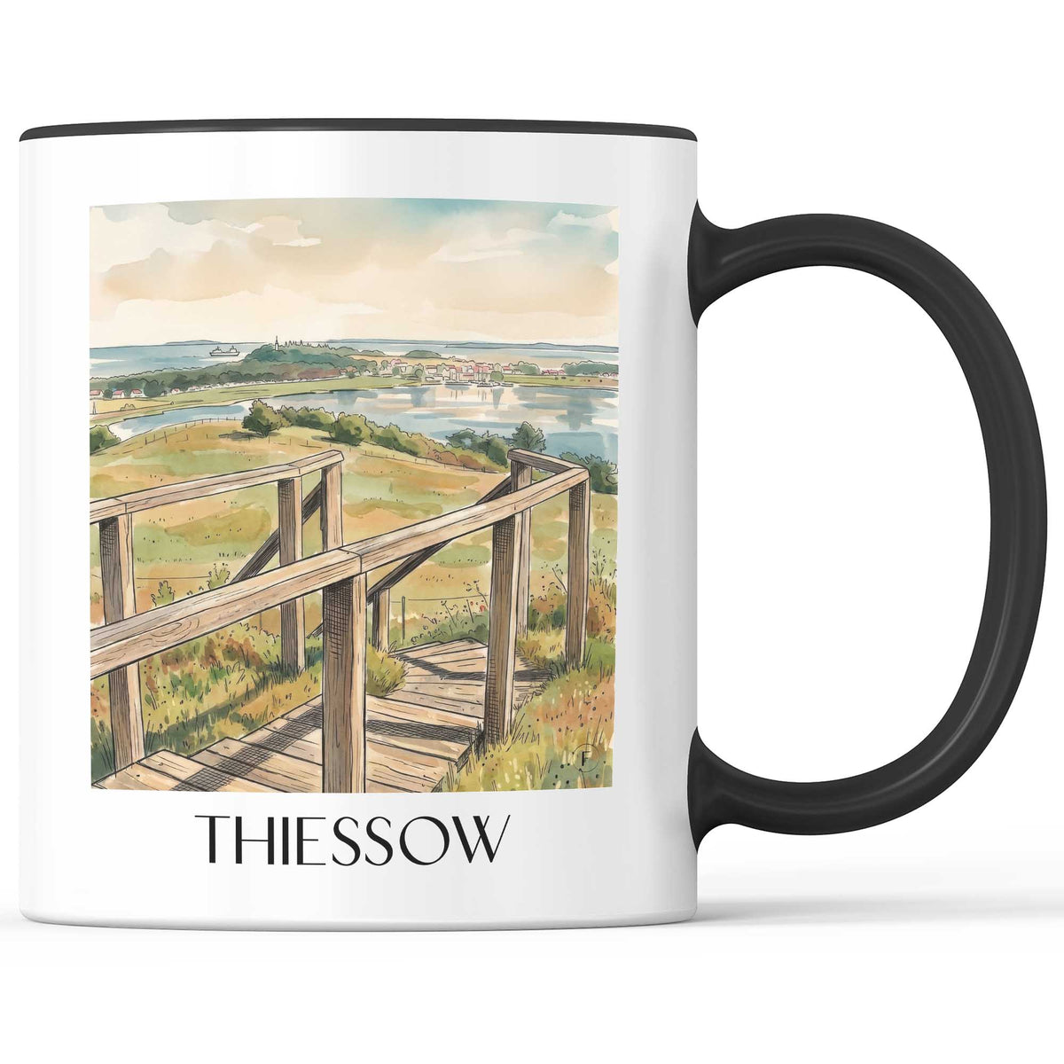 thiessow-rügen-deutschland-kaffeebecher-aquarell