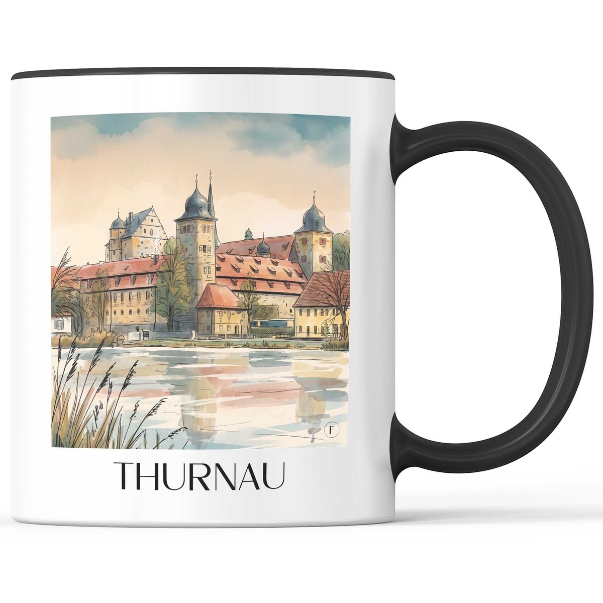 Thurnau Kaffeebecher - Oberfranken - Deutschland Becher - Kaffeetasse im Aquarell Stil
