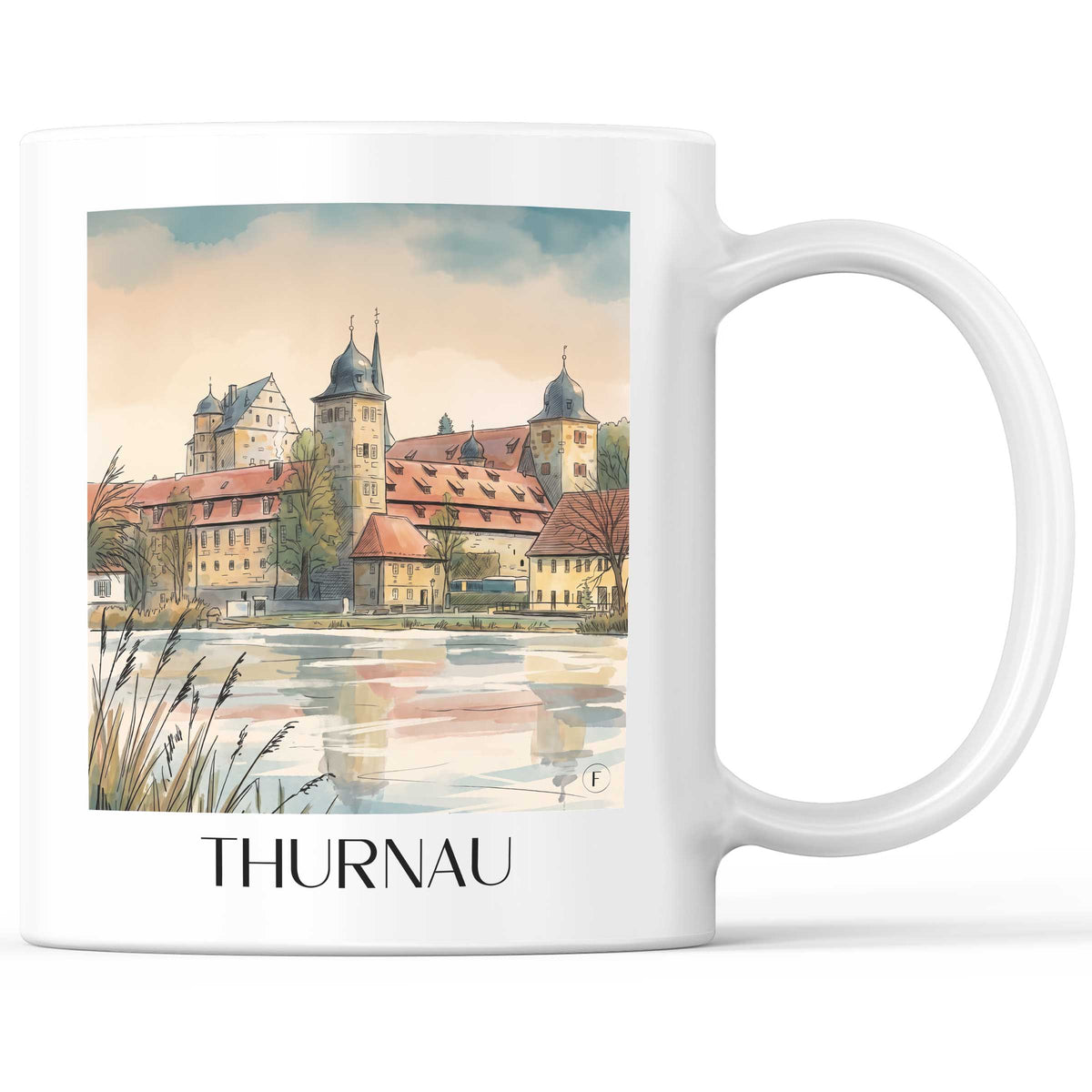 Thurnau Kaffeebecher - Oberfranken - Deutschland Becher - Kaffeetasse im Aquarell Stil