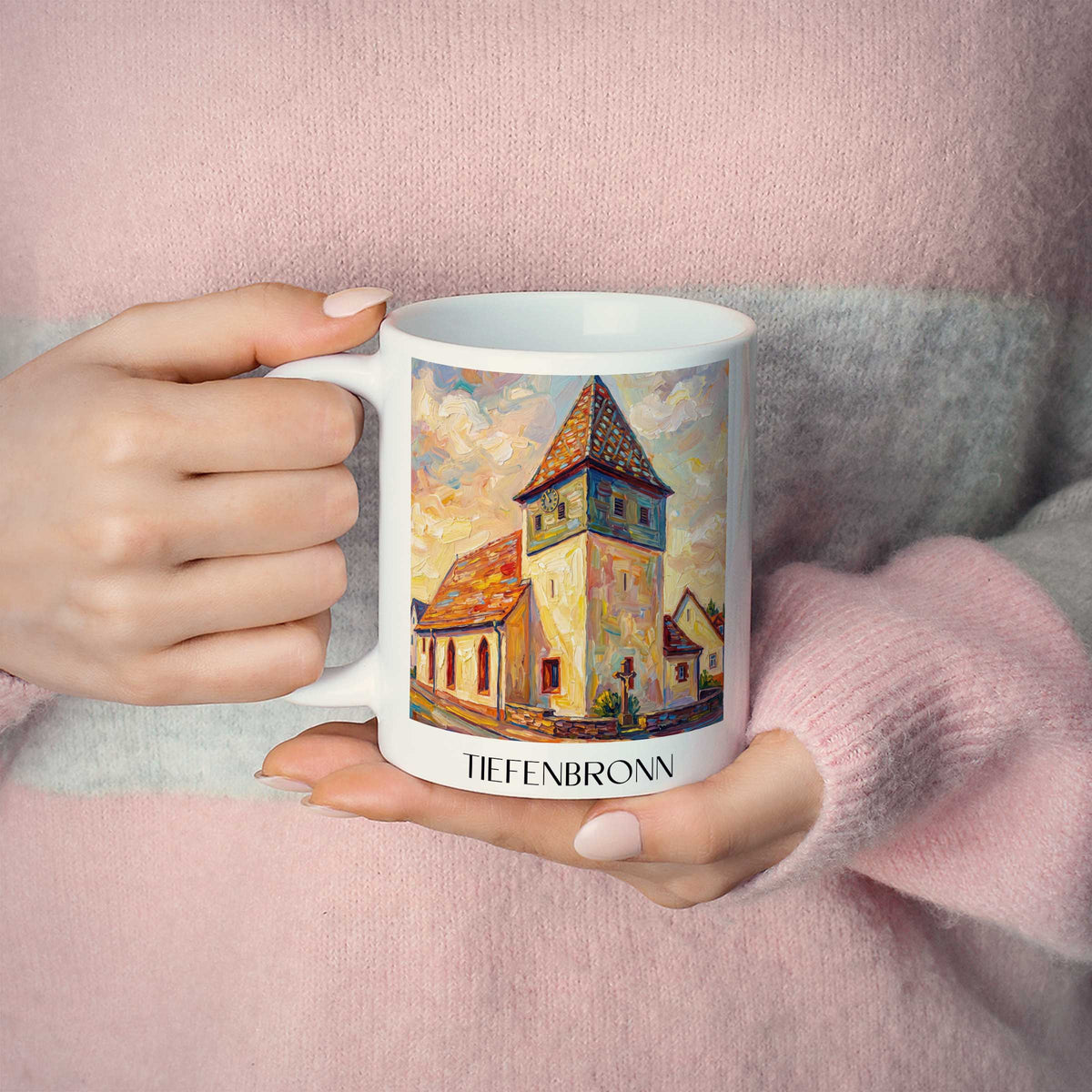 tiefenbronn-heckengäu-deutschland-kaffeebecher-oil-painting-oelgemaelde