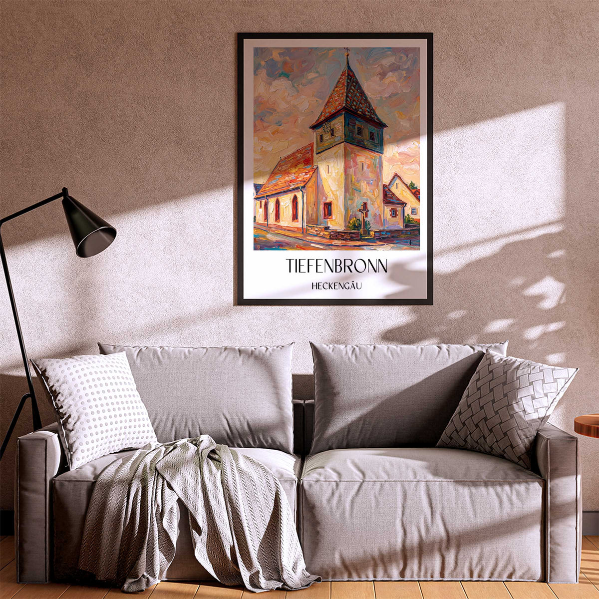tiefenbronn-heckengäu-deutschland-poster-oil-painting-oelgemaelde