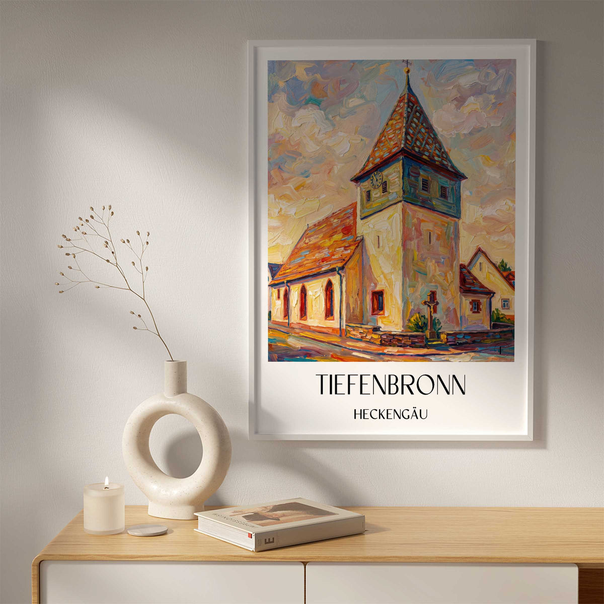 tiefenbronn-heckengäu-deutschland-poster-oil-painting-oelgemaelde