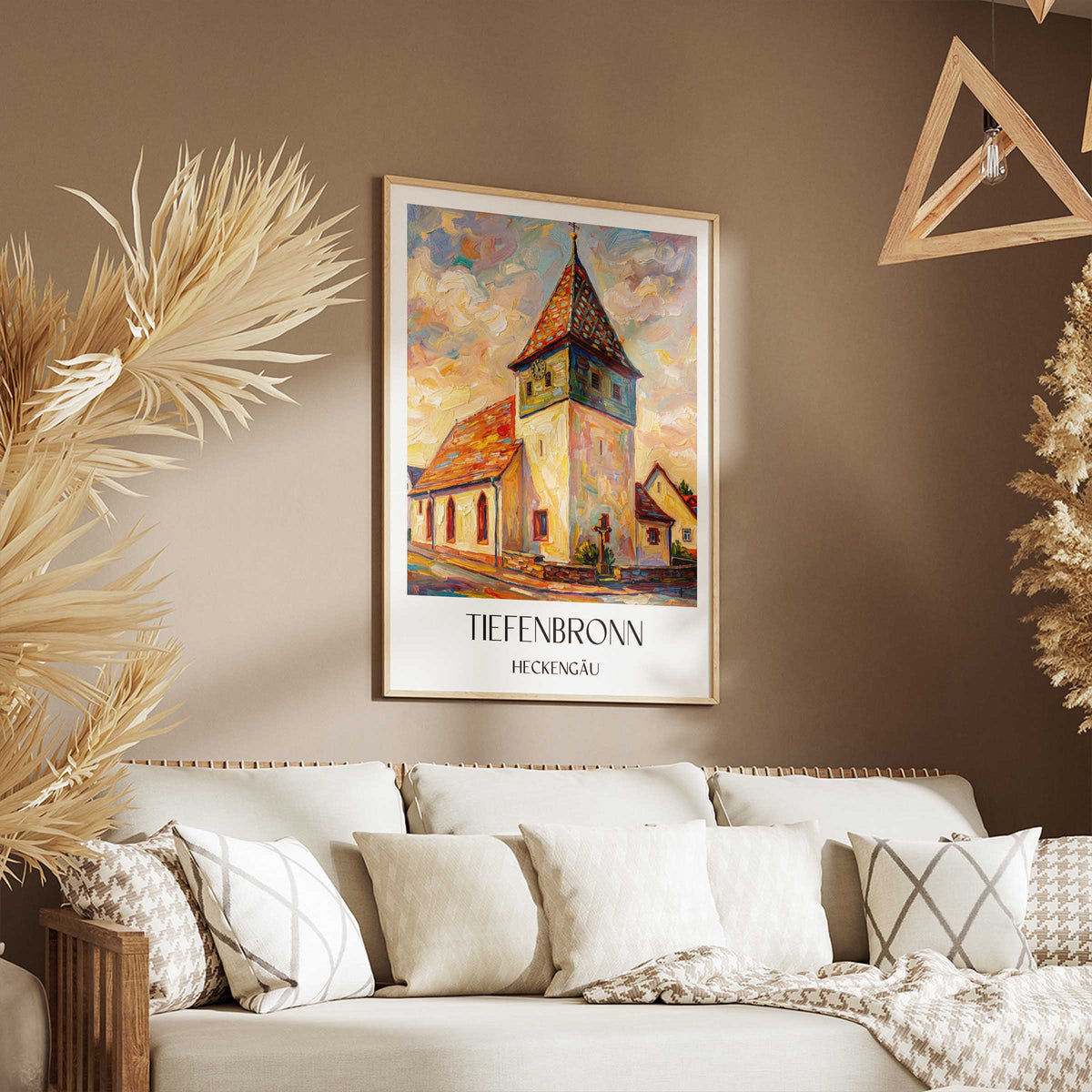 tiefenbronn-heckengäu-deutschland-poster-oil-painting-oelgemaelde