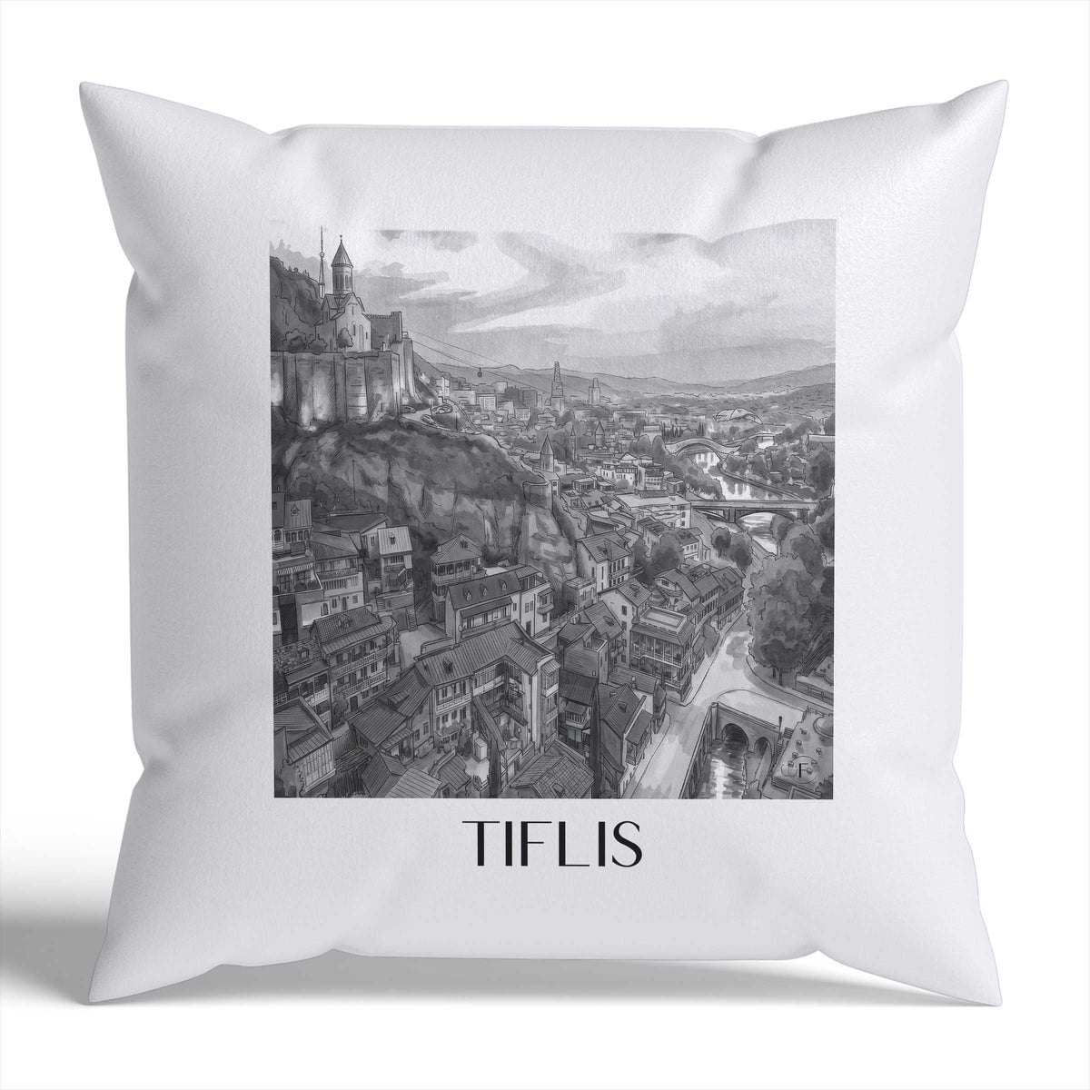 tiflis-georgien-georgien-kissenbezug-aquarell-schwarz-weiss