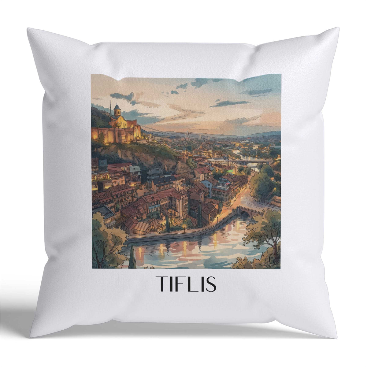 tiflis-georgien-georgien-kissenbezug-aquarell
