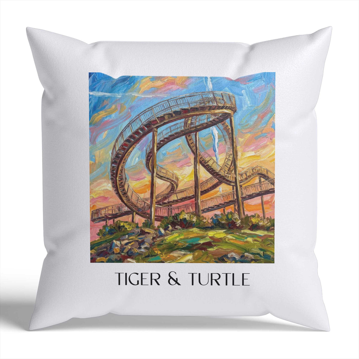 Tiger & Turtle Kissenhülle - Zierkissen Bezug - Duisburg - Deutschland Kissen bzw. Kissenbezug im Ölgemälde Stil - favplace