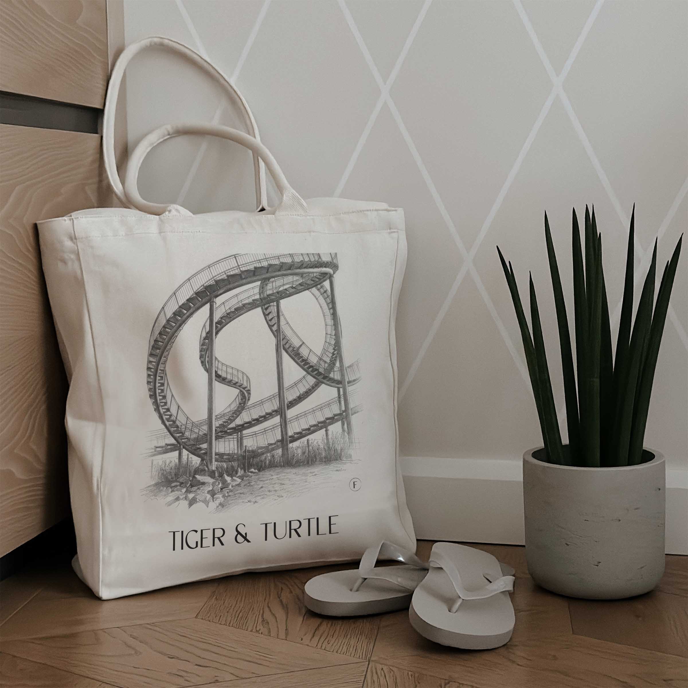 tiger-&-turtle-duisburg-deutschland-einkaufstasche-bleistift-zeichnung-drawing