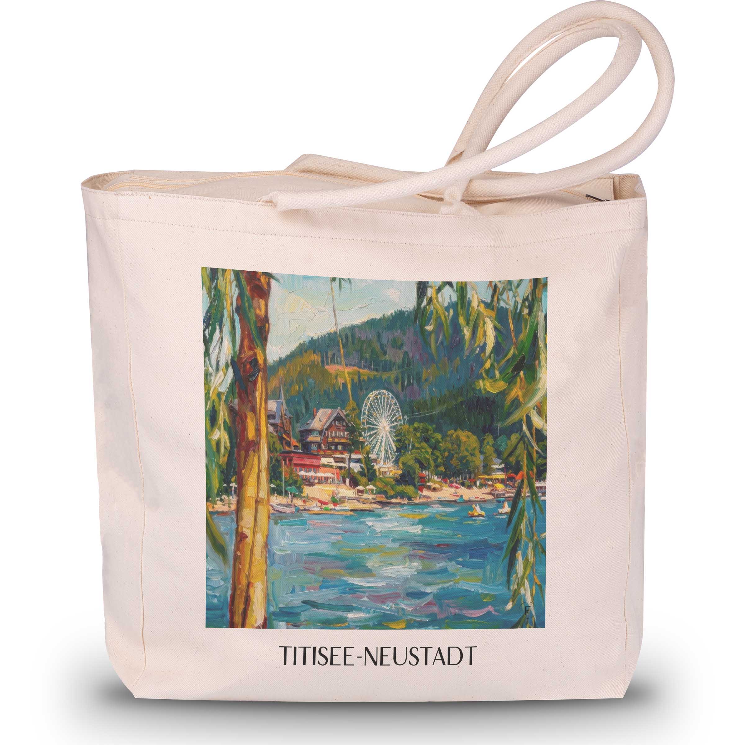 titisee-neustadt-hochschwarzwald-deutschland-einkaufstasche-oil-painting-oelgemaelde