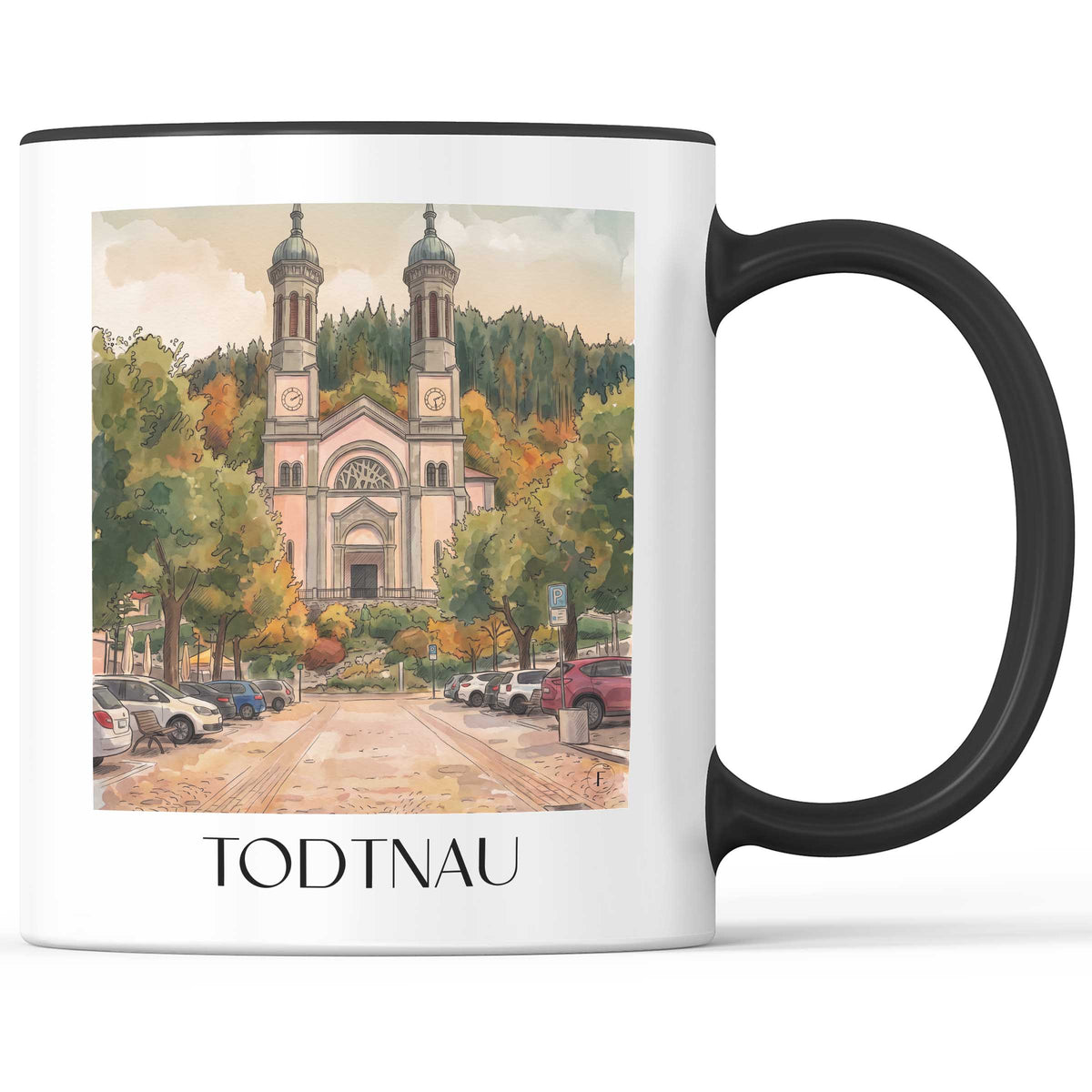 Todtnau Kaffeebecher - Südschwarzwald - Deutschland Becher - Kaffeetasse im Aquarell Stil