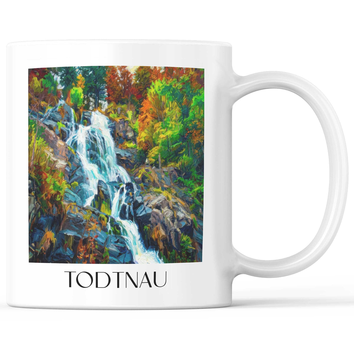 Todtnau Kaffeebecher - Schwarzwald - Deutschland Becher - Kaffeetasse im Ölgemälde Stil - favplace