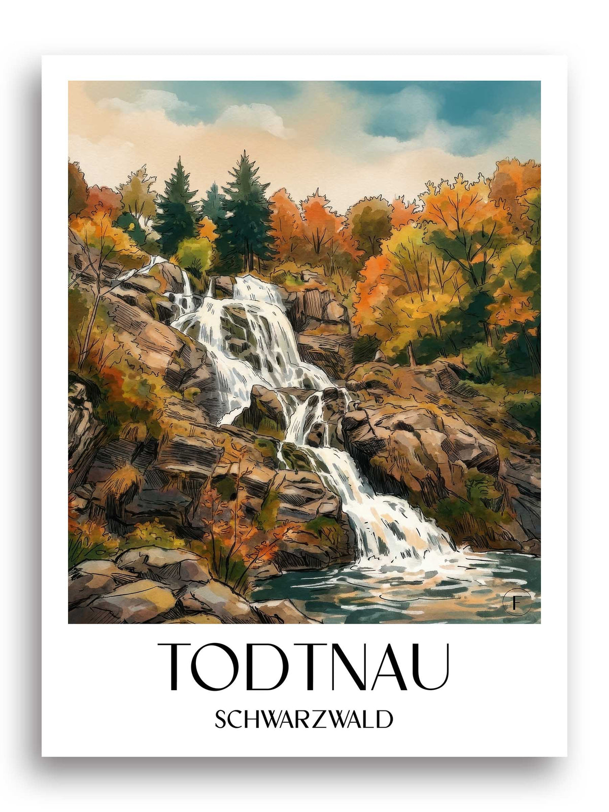 todtnau-schwarzwald-deutschland-poster-aquarell