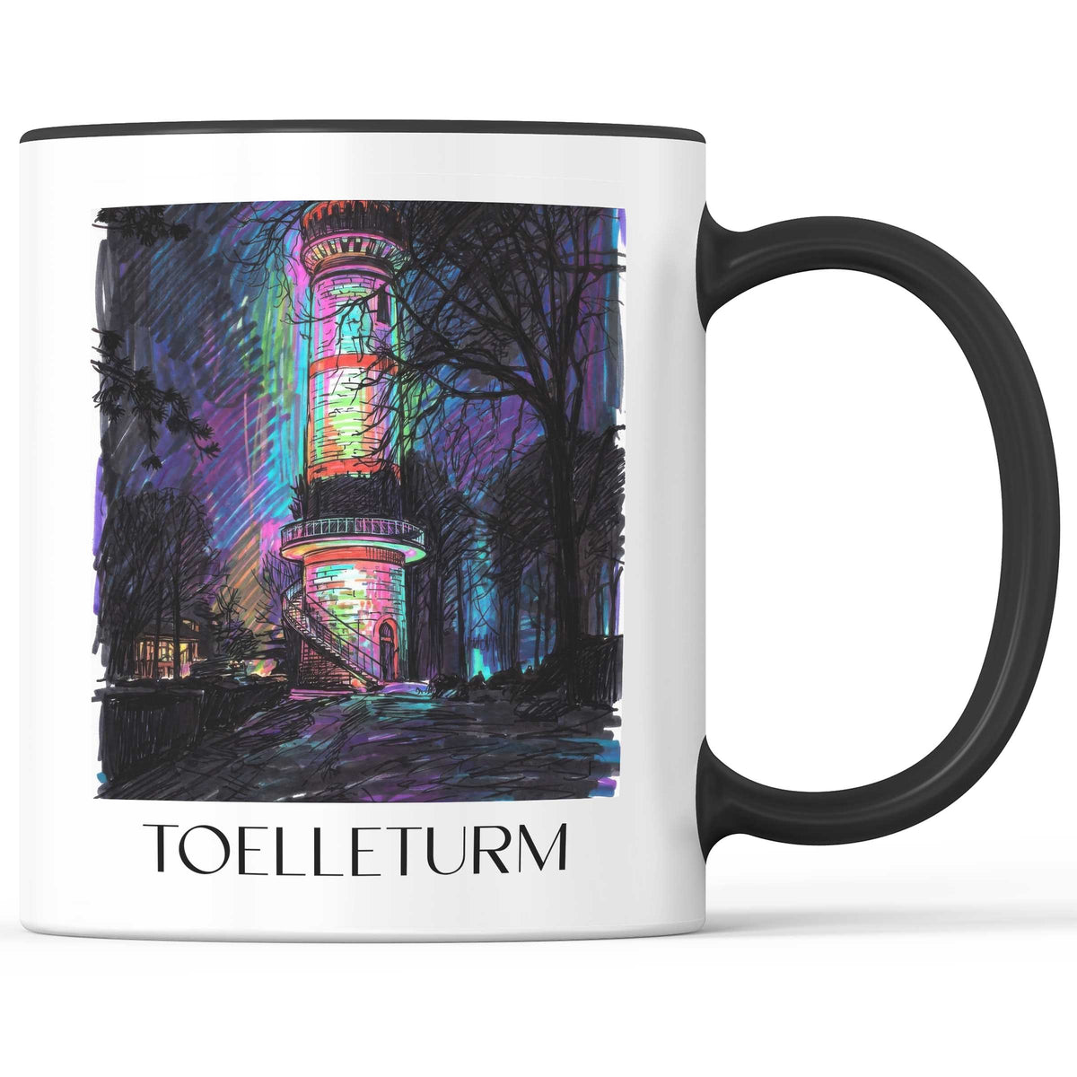 Toelleturm Kaffeebecher - Wuppertal - Deutschland Becher - Kaffeetasse im Tag Graffiti Stil - favplace