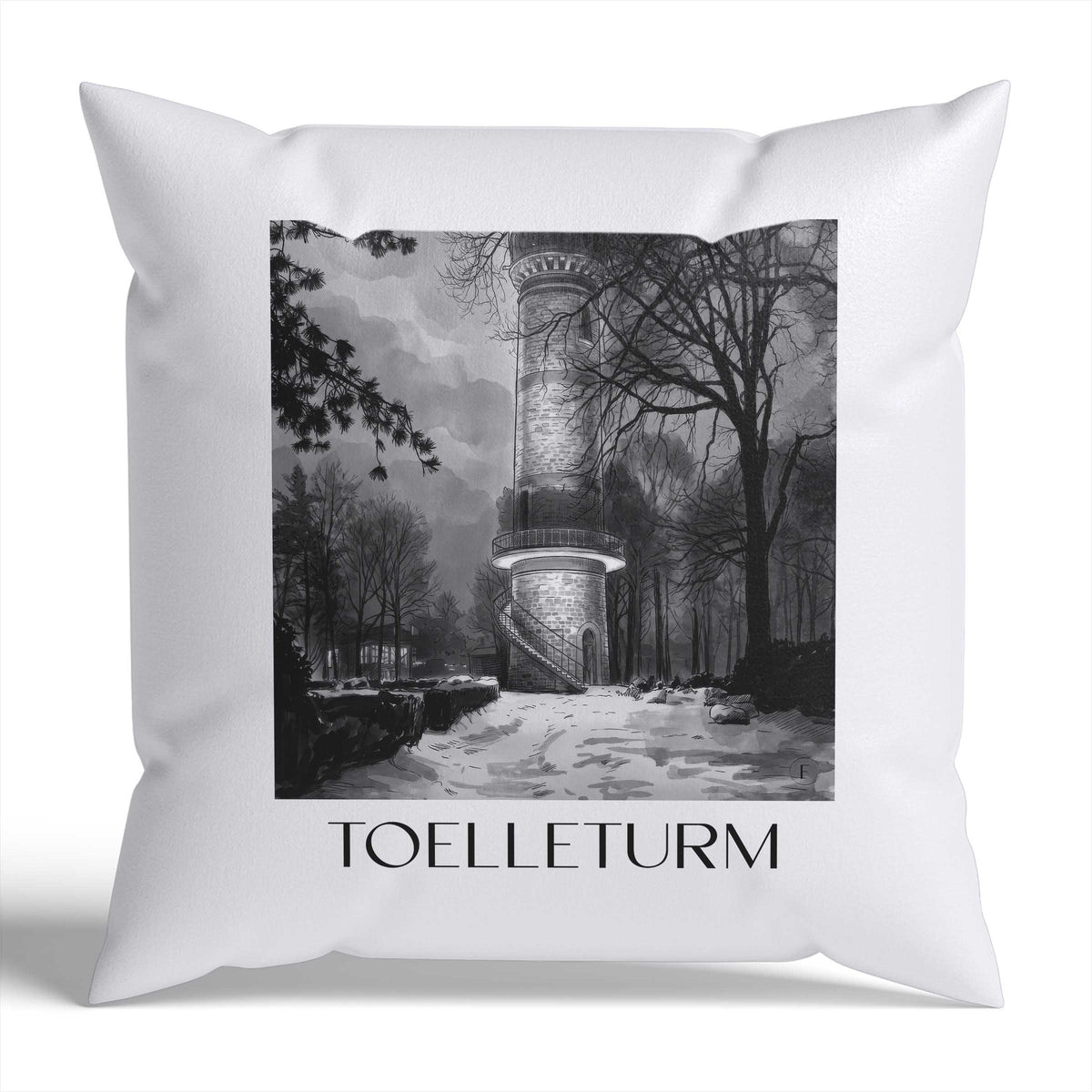 toelleturm-wuppertal-deutschland-kissenbezug-aquarell-schwarz-weiss