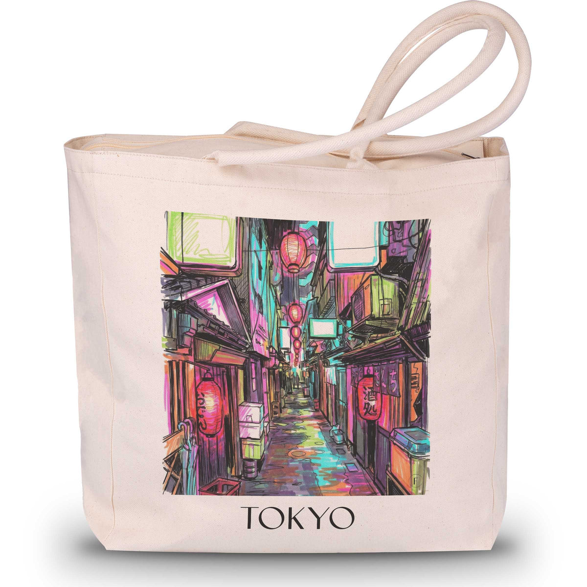Tokyo - Japan Tote Bag - Einkaufstasche im Tag Graffiti Stil - favplace