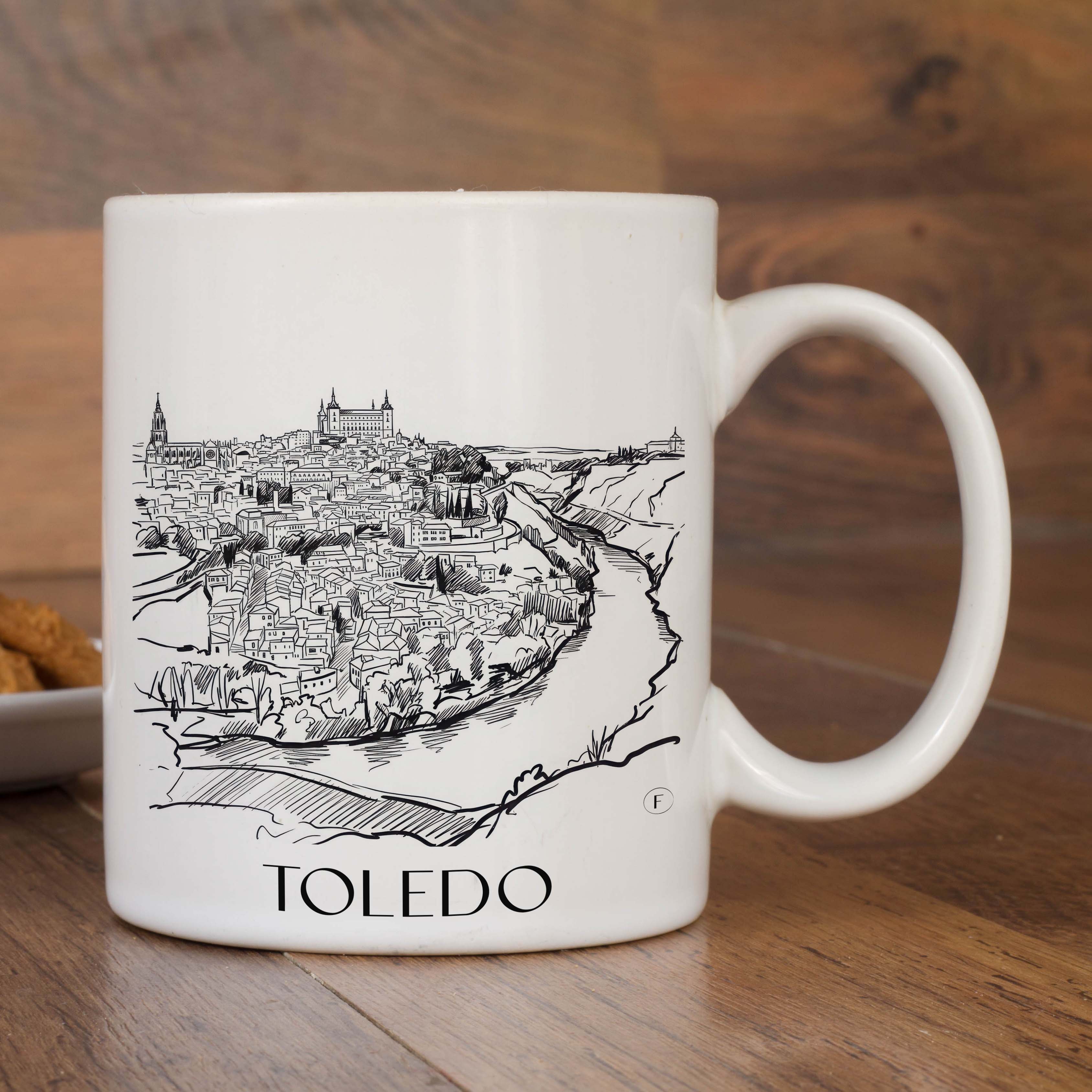 toledo-spanien-spanien-kaffeebecher-skizze