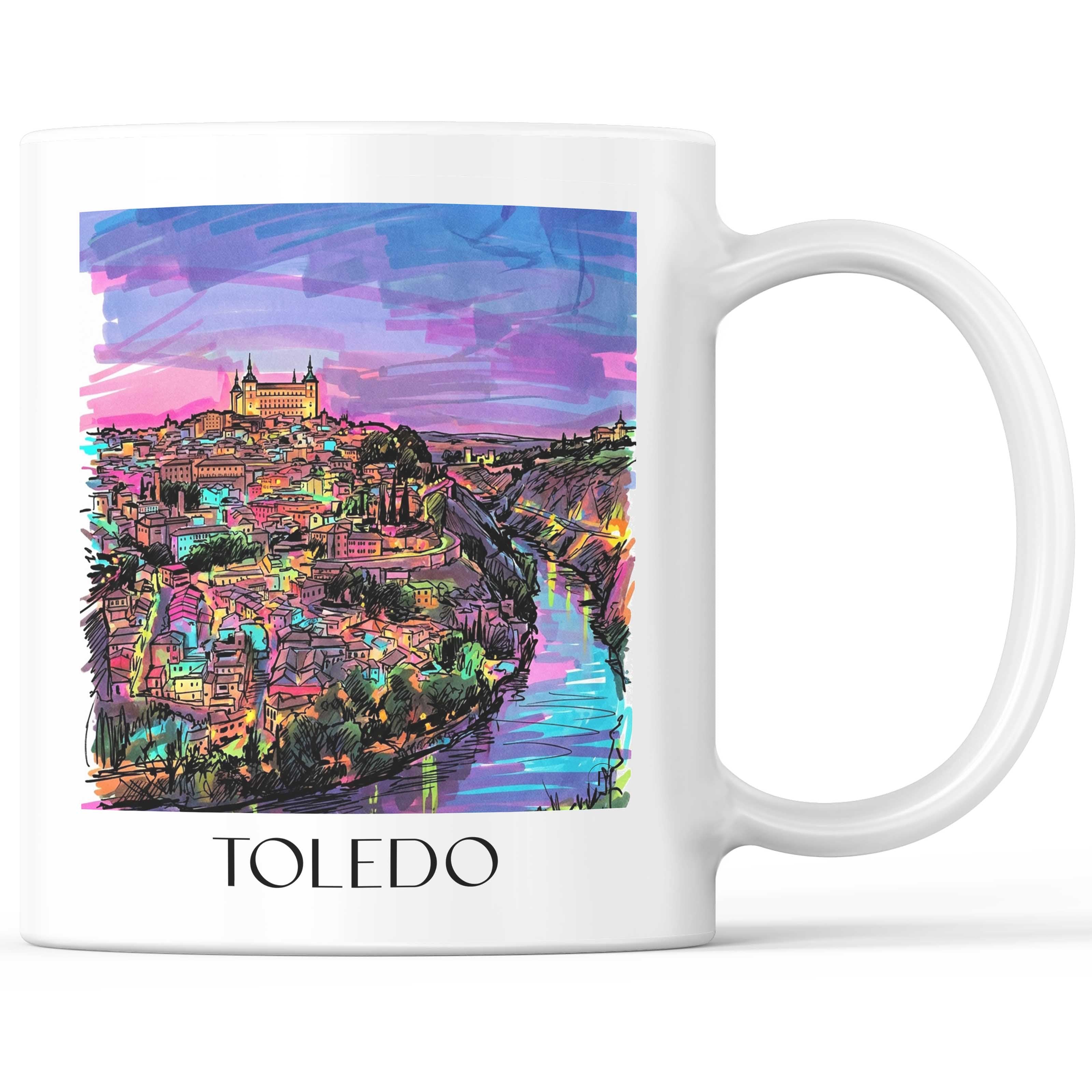 Toledo Kaffeebecher - Spanien - Spanien Becher - Kaffeetasse im Tag Graffiti Stil - favplace