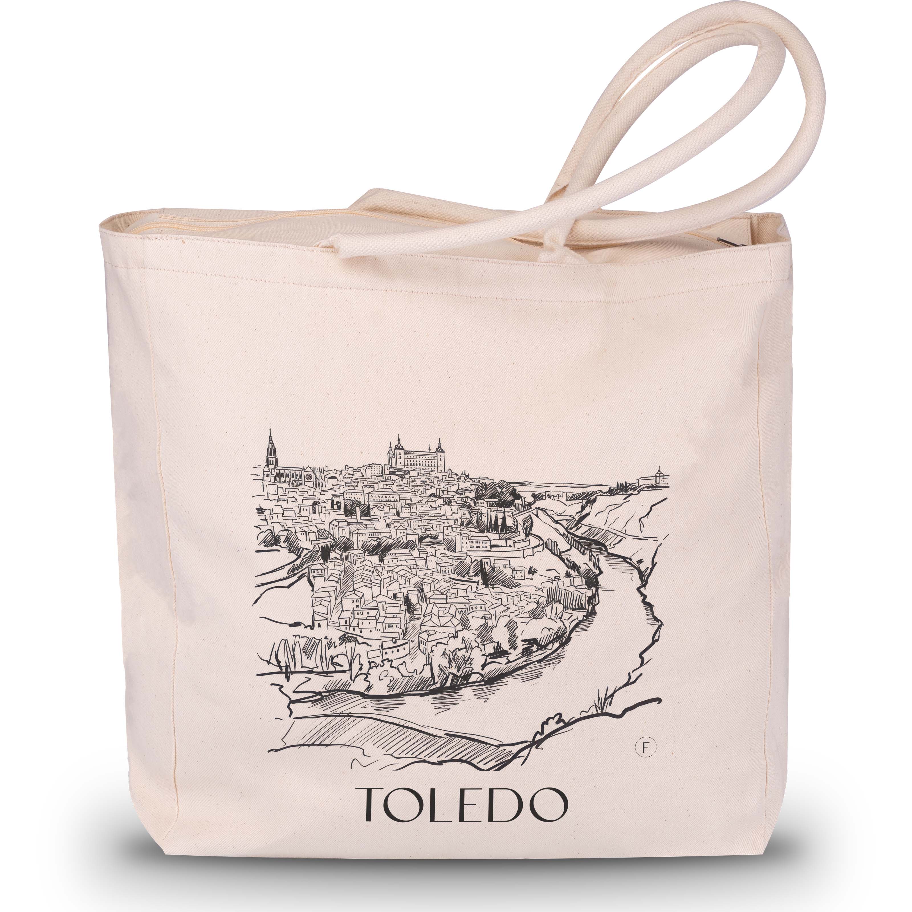 Toledo Shopping Tasche - Spanien - Spanien Tote Bag - Einkaufstasche im Skizze Stil - favplace