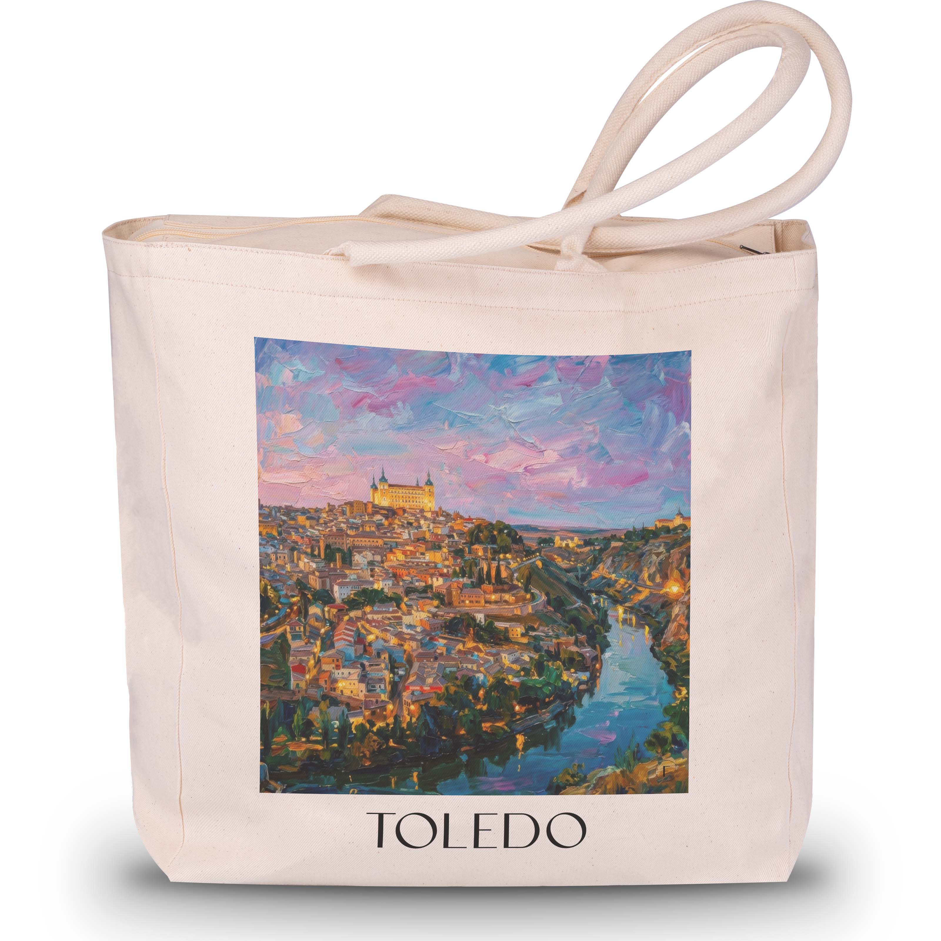 toledo-spanien-spanien-einkaufstasche-oil-painting-oelgemaelde