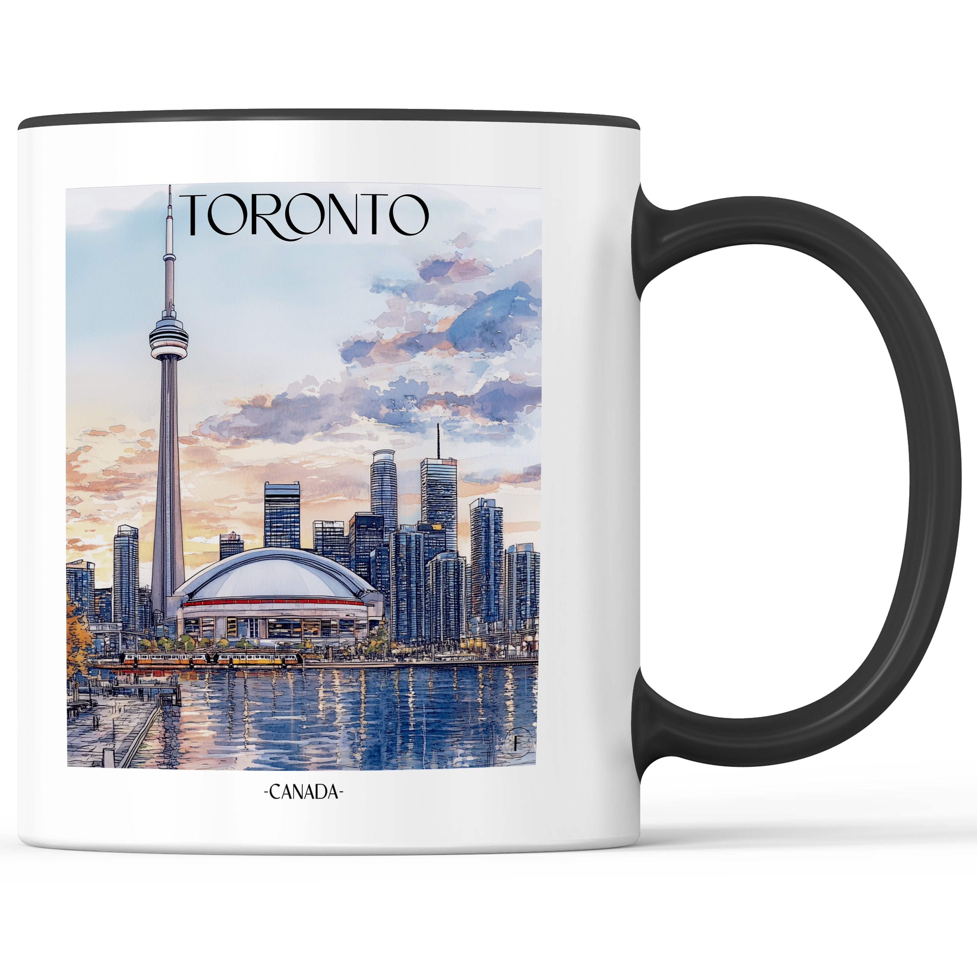 Toronto - Kanada Becher - Kaffeetasse im Aquarell Stil - favplace