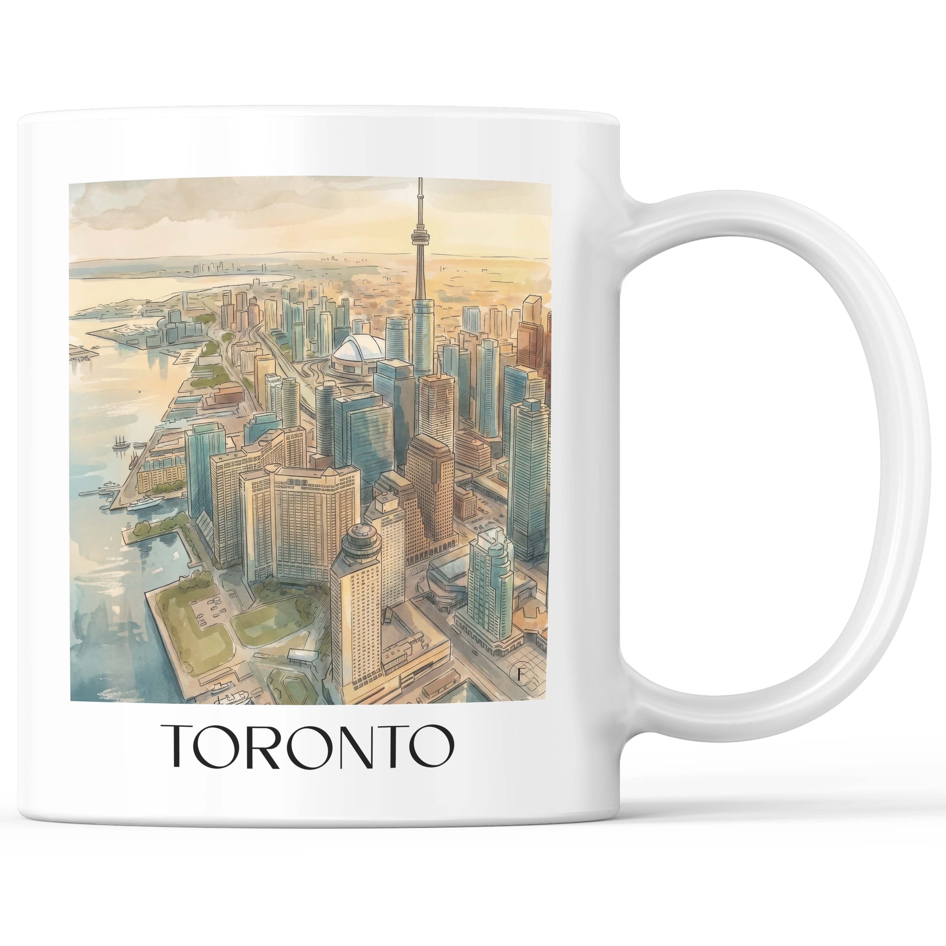 Toronto - Kanada Becher - Kaffeetasse im Aquarell Stil - favplace