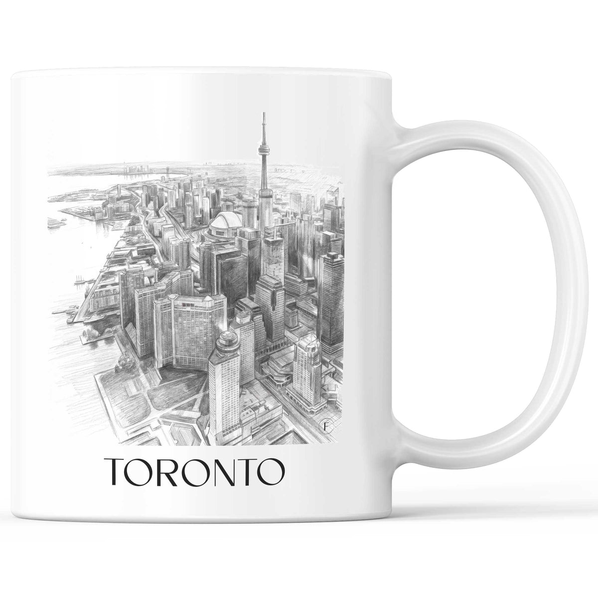 Toronto - Kanada Becher - Kaffeetasse im Zeichnung Stil - favplace