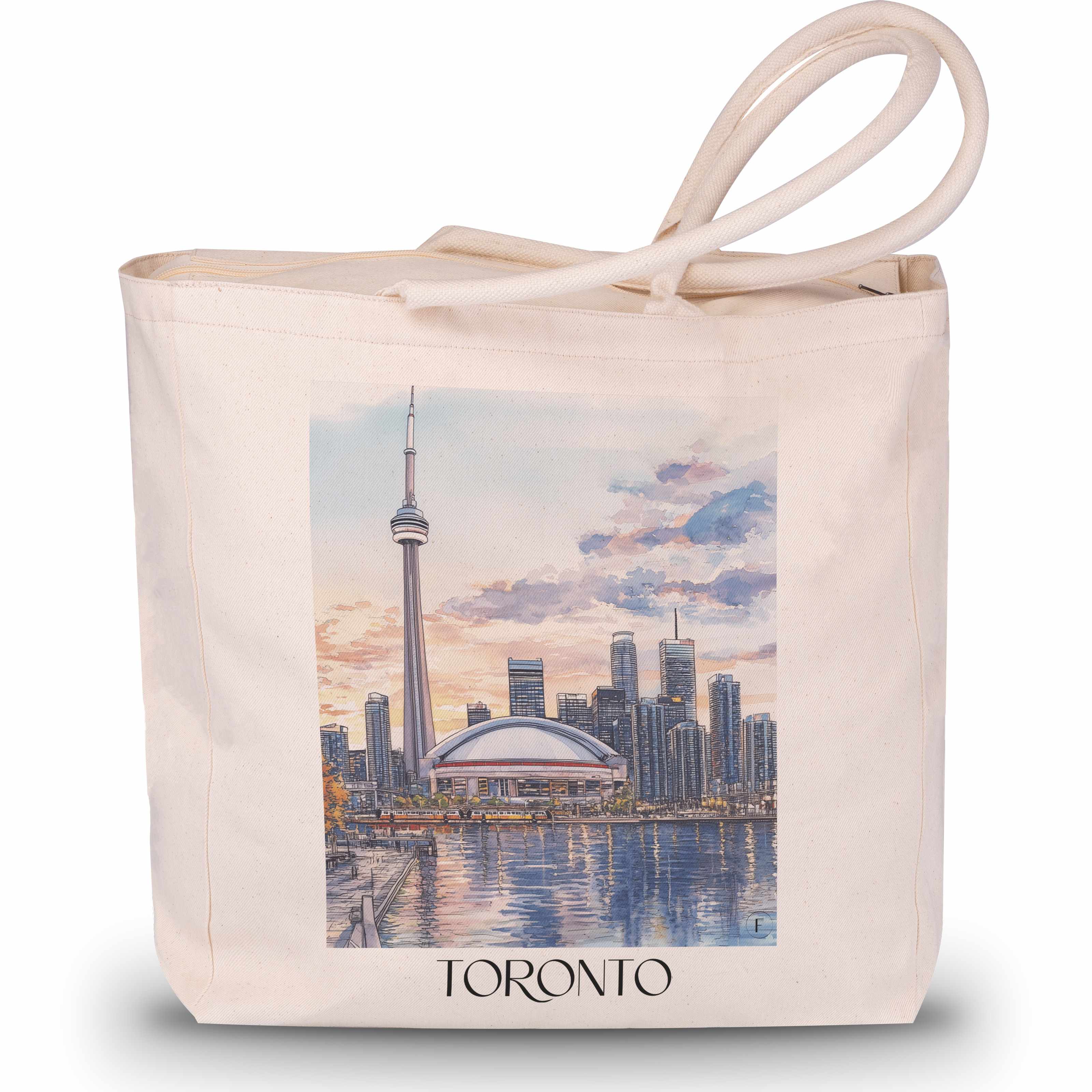 Toronto - Kanada Tote Bag - Einkaufstasche im Aquarell Stil - favplace