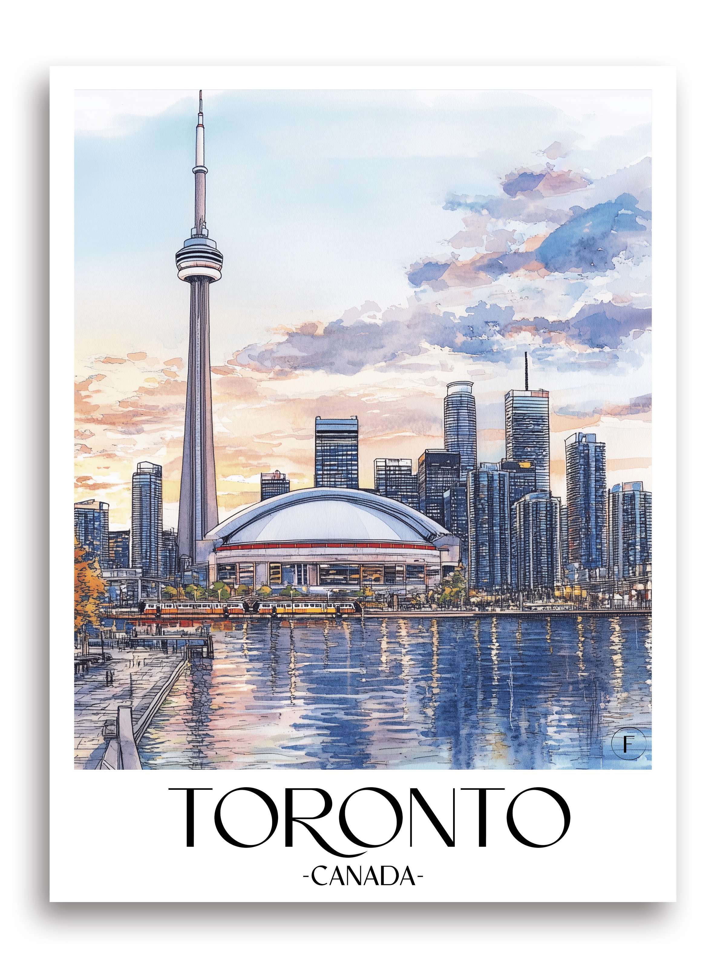 Toronto Poster - Kanada Kunstdruck - Aquarell von A4 bis A1 - favplace
