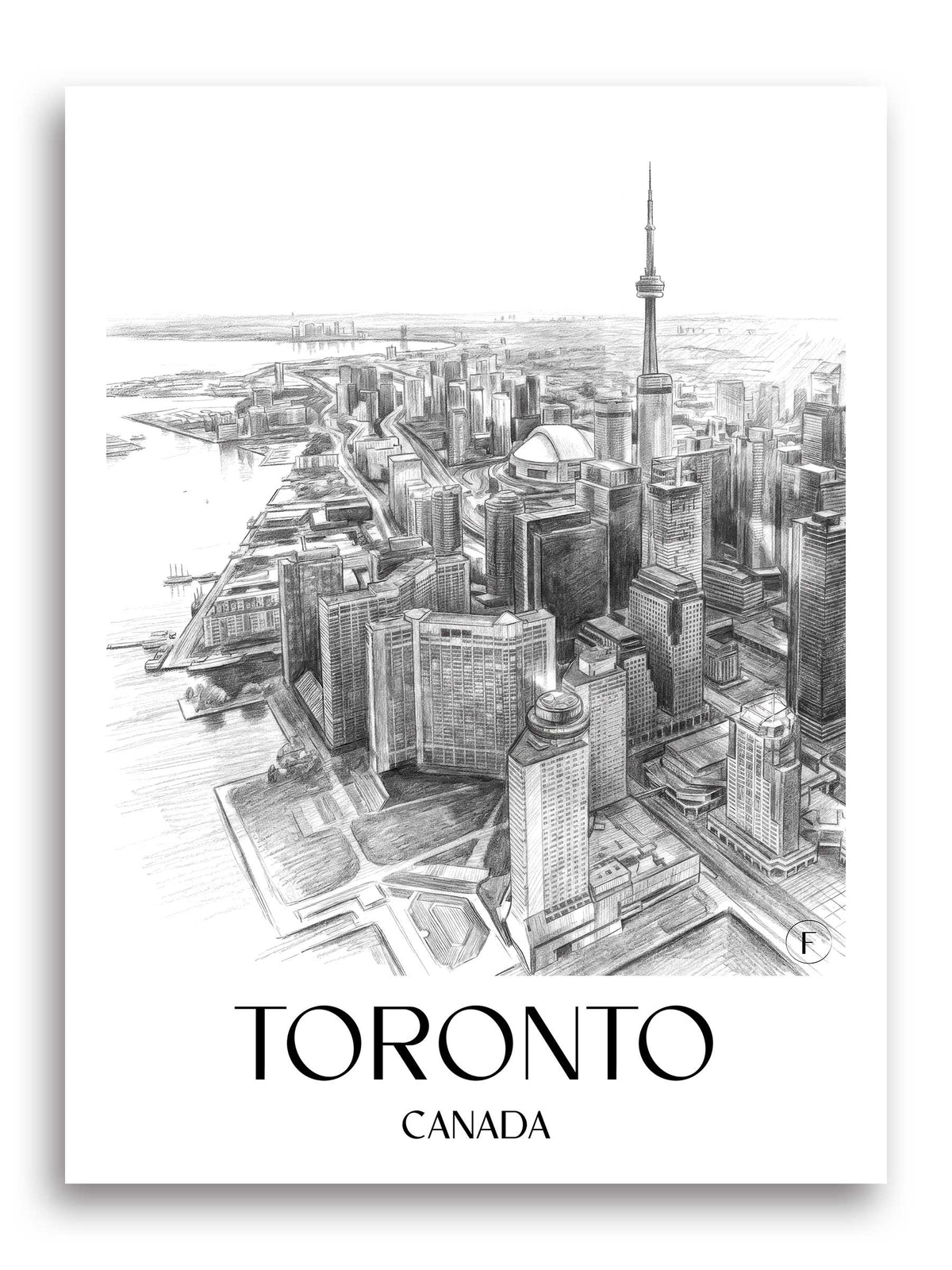 Toronto Poster - - Kanada Kunstdruck - Zeichnung von A4 bis A1 - favplace