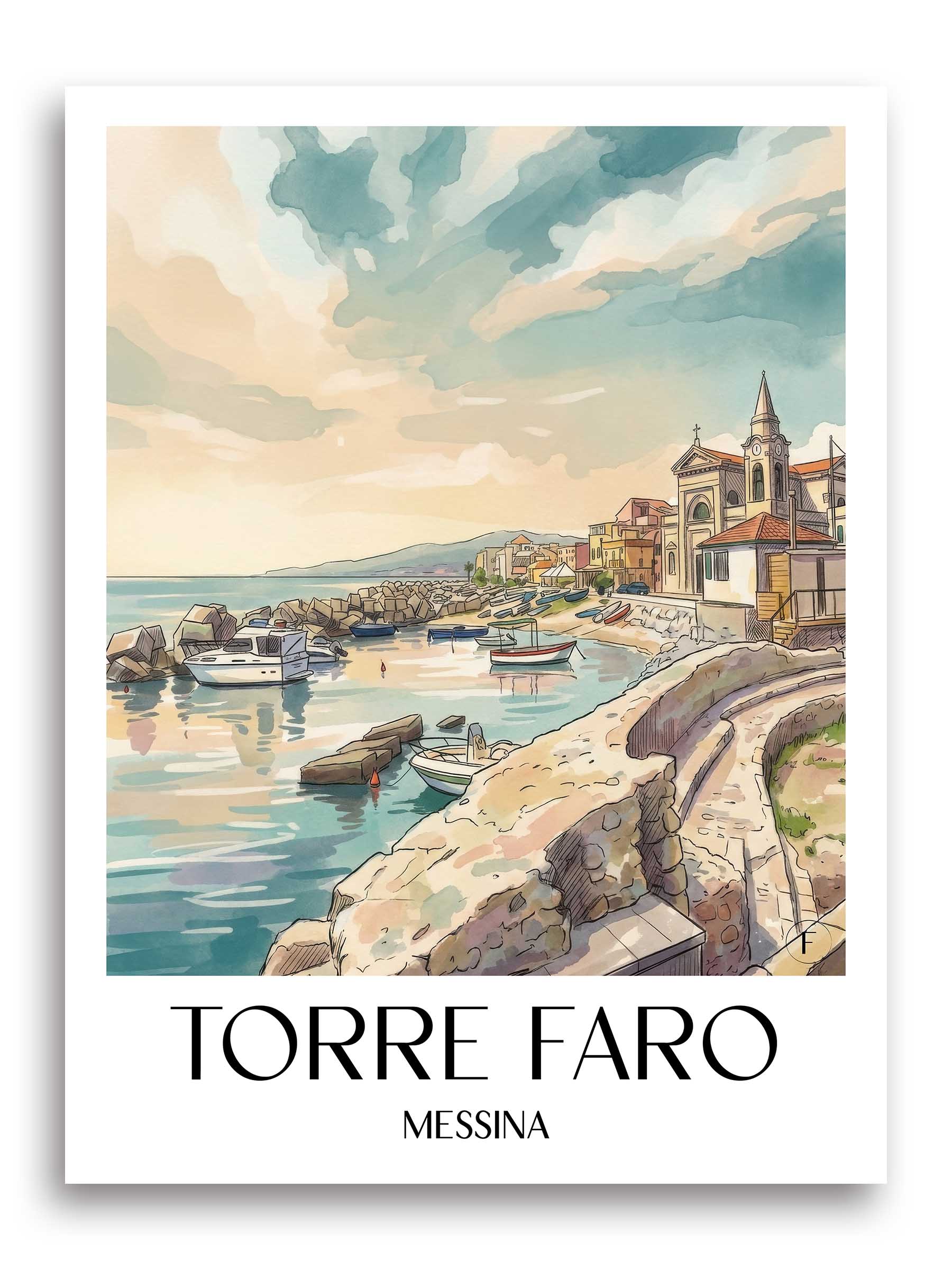 torre-faro-messina-italien-poster-aquarell