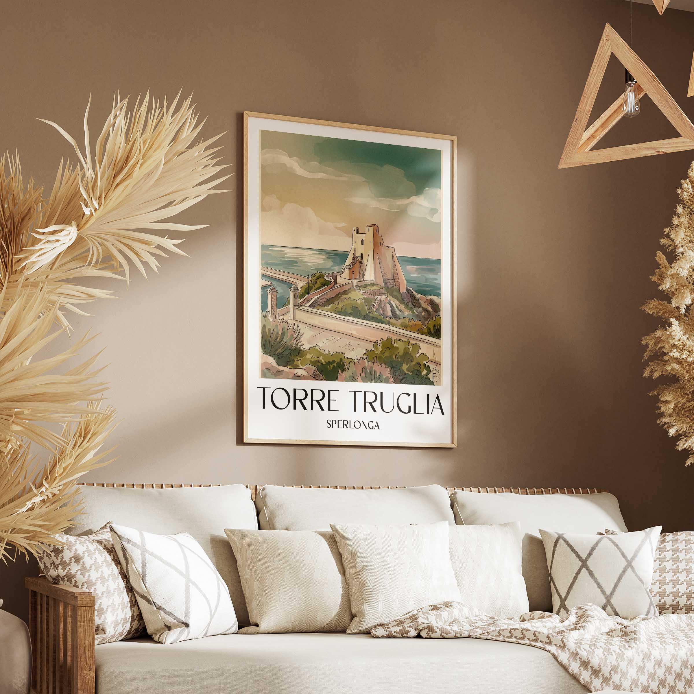 torre-truglia-sperlonga-italien-poster-aquarell