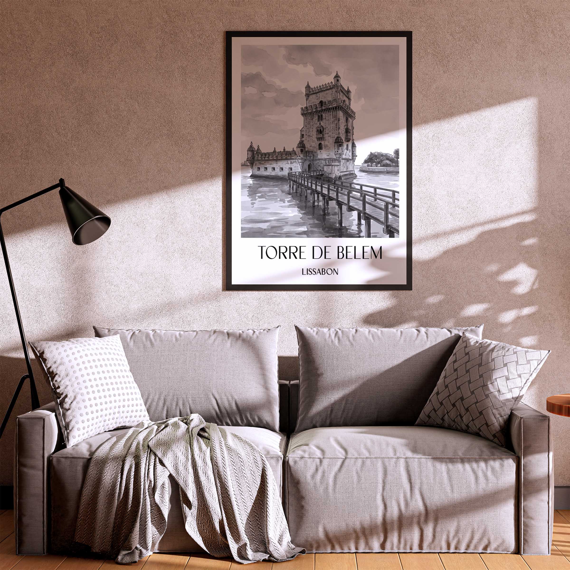 torre-de-belem-lissabon-portugal-poster-aquarell-schwarz-weiss