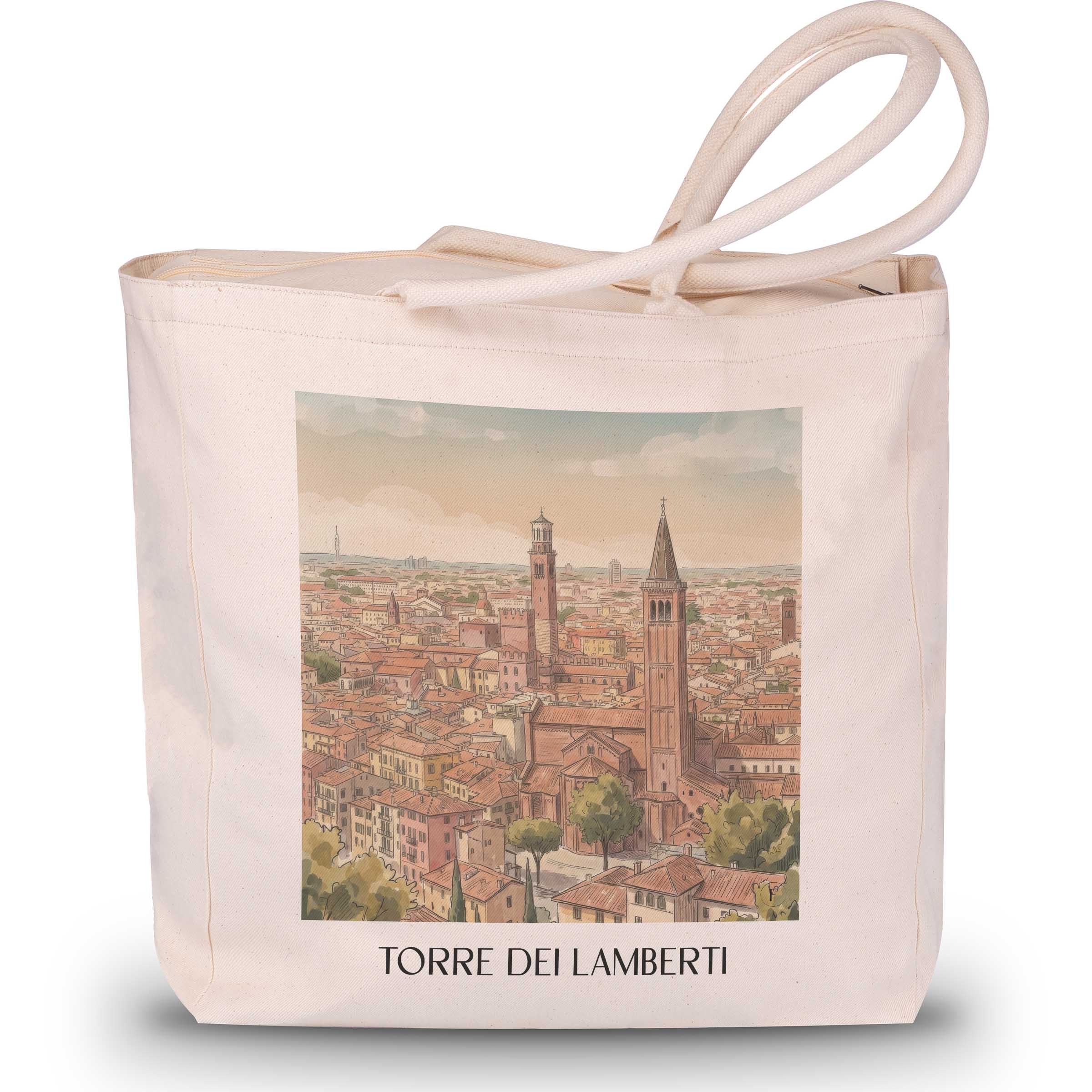 torre-dei-lamberti-verona-italien-einkaufstasche-aquarell