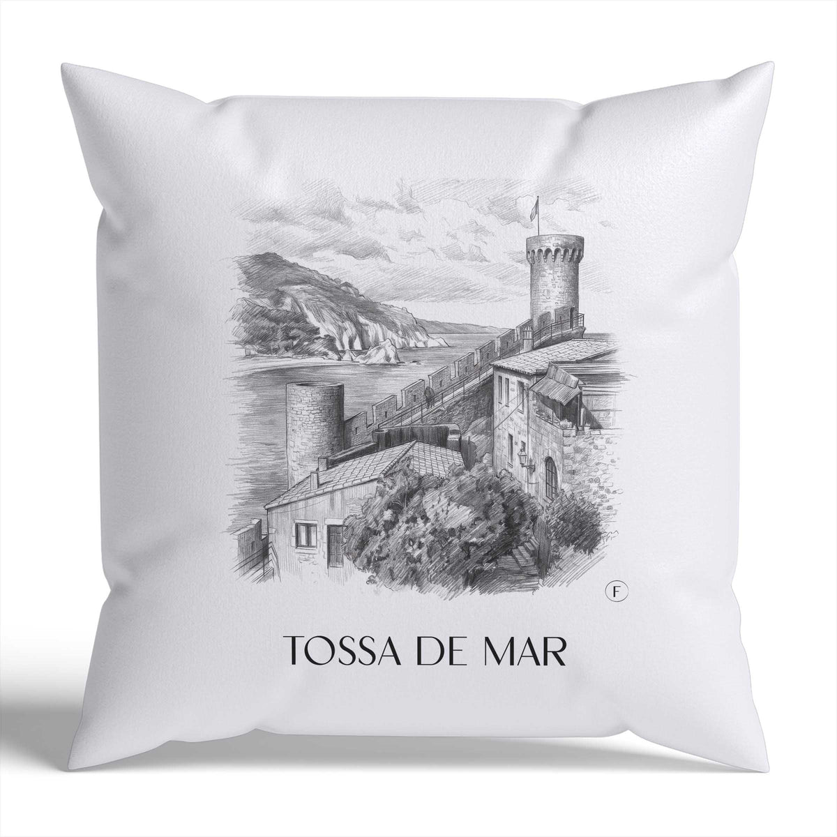 tossa-de-mar-spanien-spanien-kissenbezug-bleistift-zeichnung-drawing