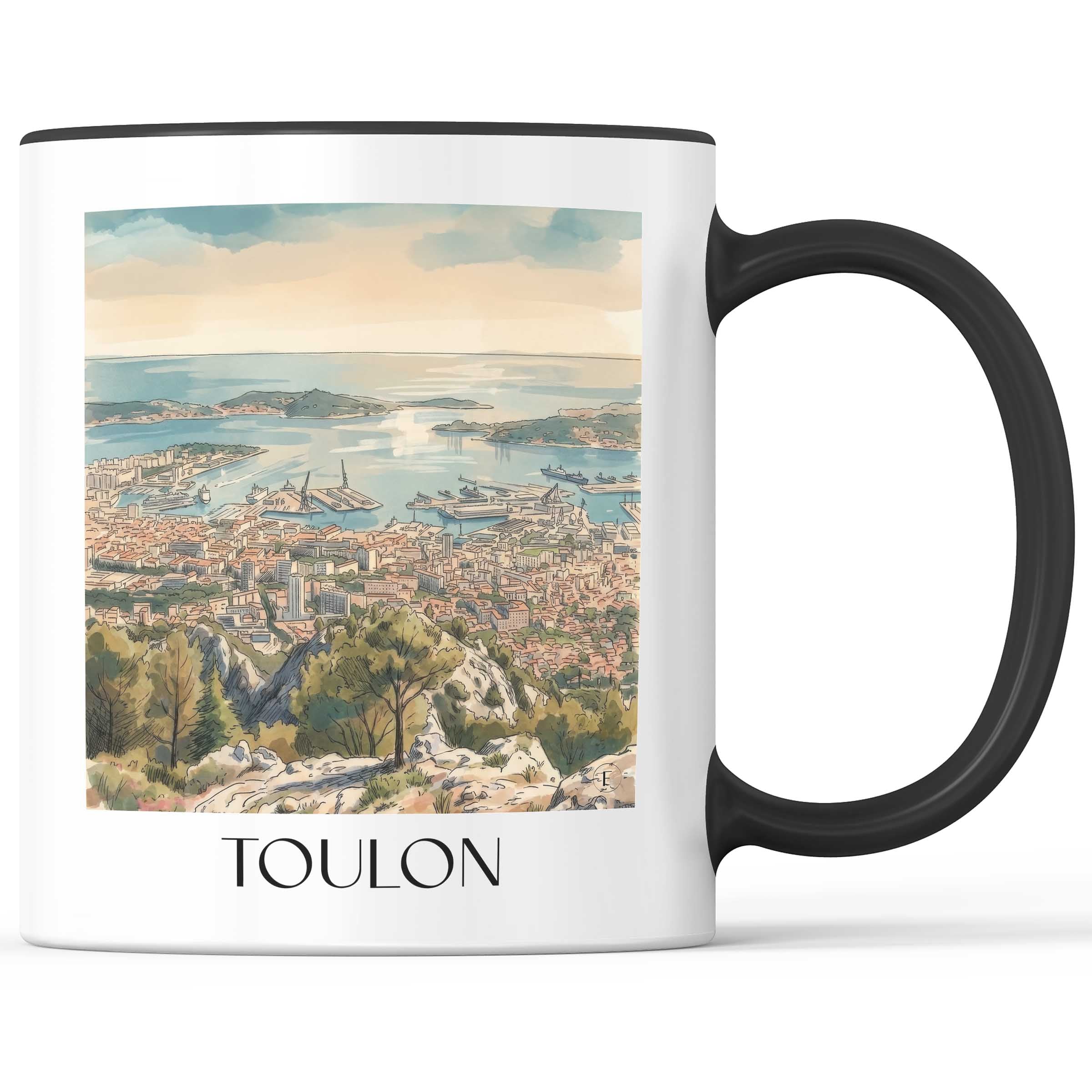 toulon-côte-d´azur-frankreich-kaffeebecher-aquarell