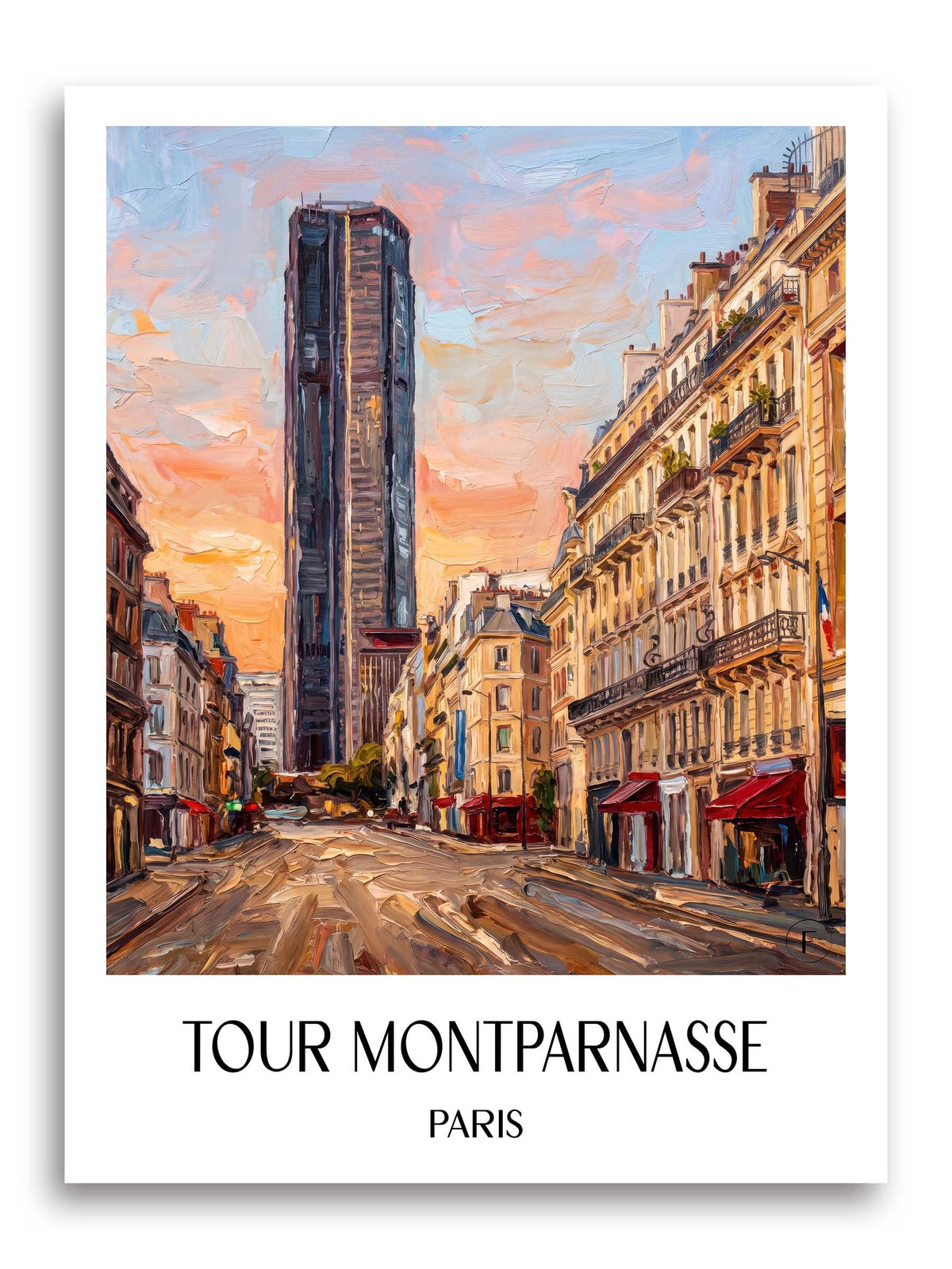 Tour Montparnasse Poster - Paris - Frankreich Kunstdruck - Ölgemälde von A4 bis A1 - favplace