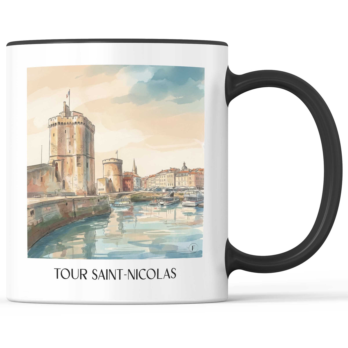 tour-saint-nicolas-la-rochelle-frankreich-kaffeebecher-aquarell