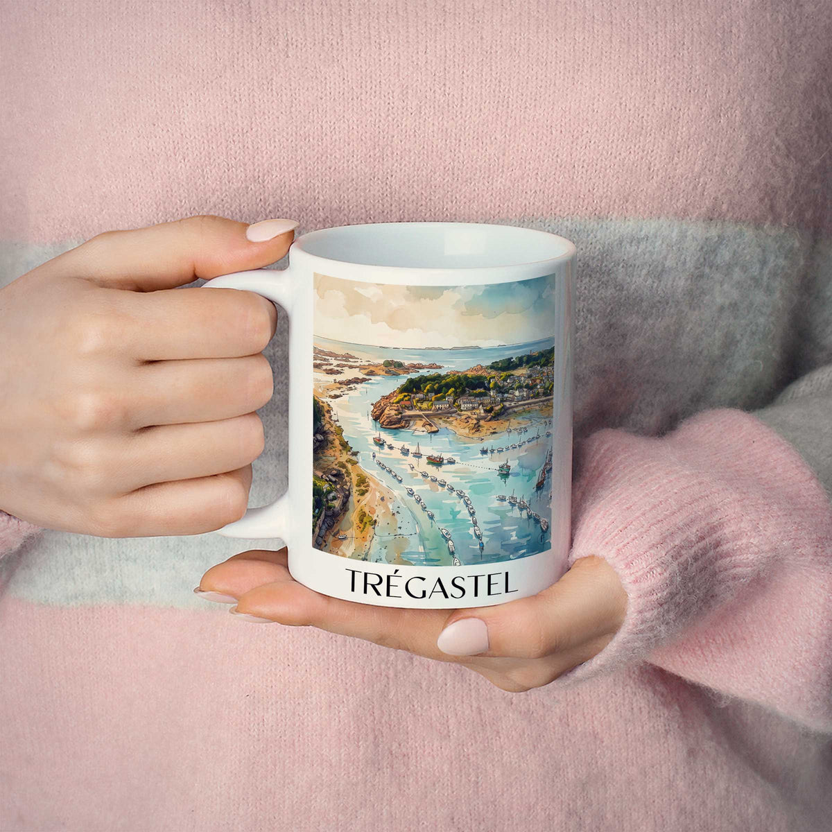 trégastel-côte-de-granit-rose-frankreich-kaffeebecher-aquarell
