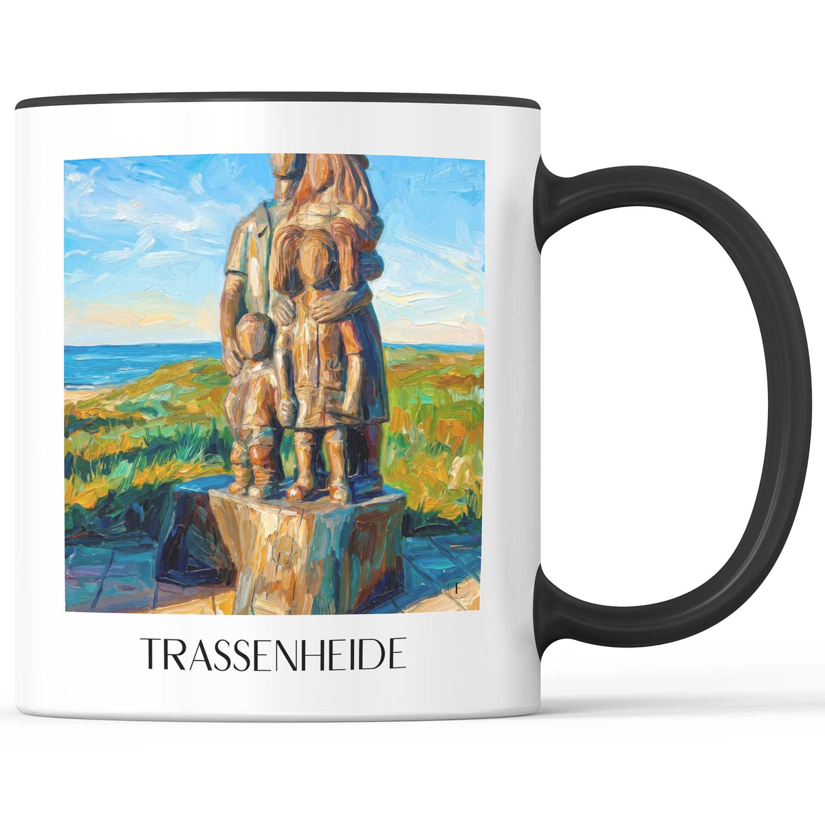 Trassenheide Kaffeebecher - Usedom - Deutschland Becher - Kaffeetasse im Ölgemälde Stil - favplace