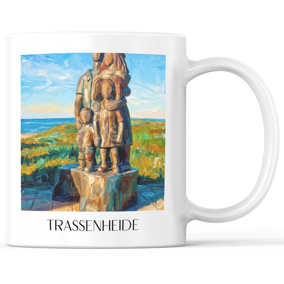 Trassenheide Kaffeebecher - Usedom - Deutschland Becher - Kaffeetasse im Ölgemälde Stil - favplace