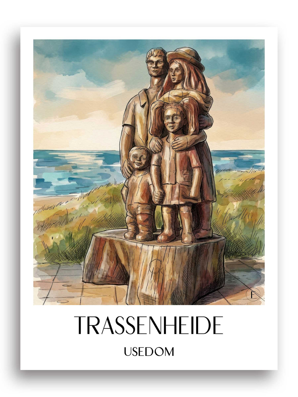 trassenheide-usedom-deutschland-poster-aquarell