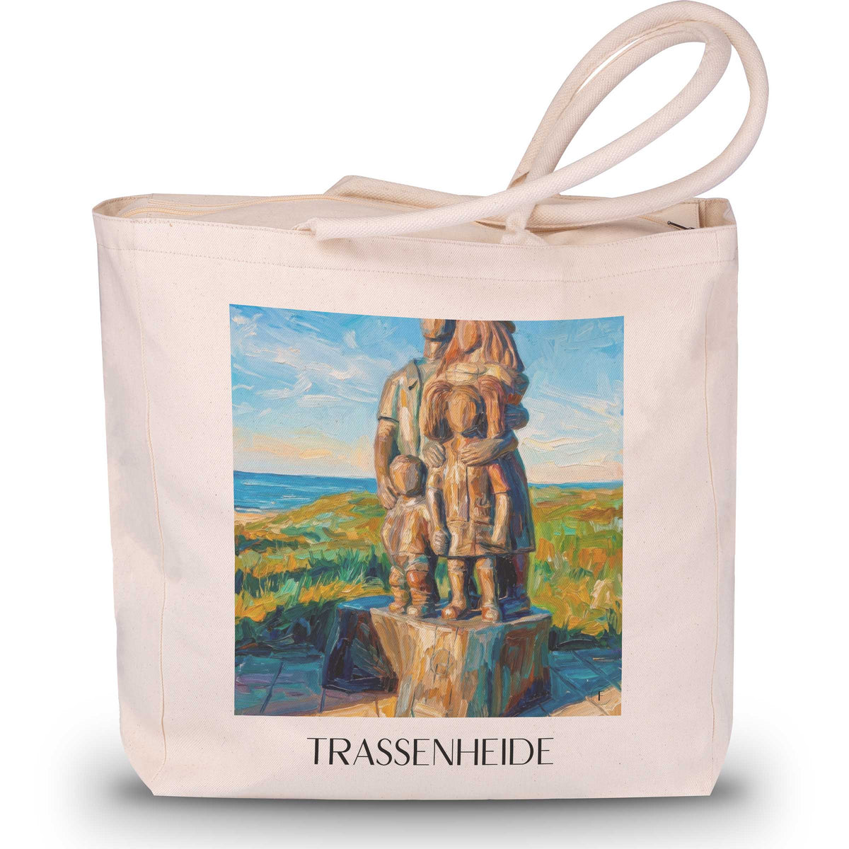 Trassenheide Shopping Tasche - Usedom - Deutschland Tote Bag - Einkaufstasche im Ölgemälde Stil - favplace