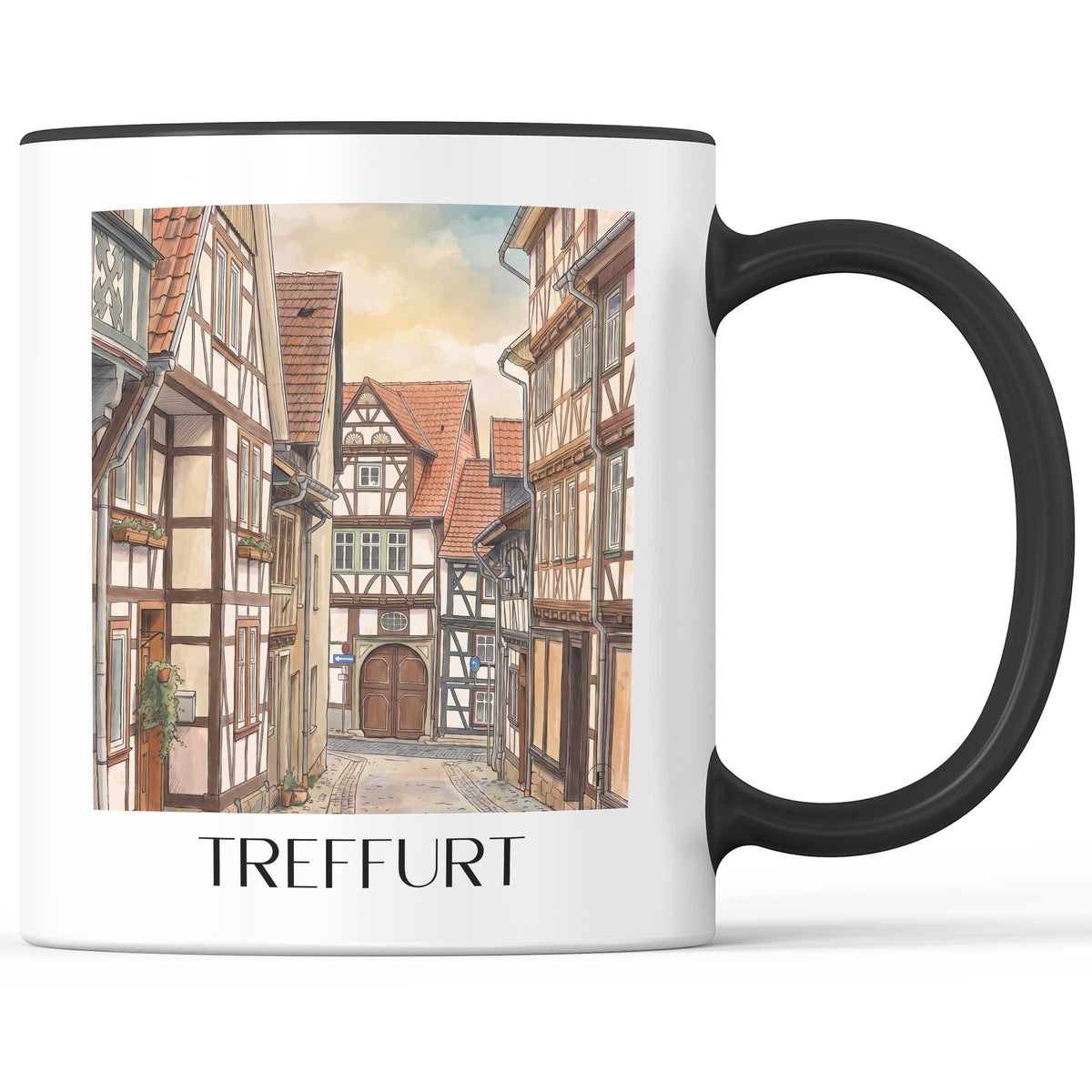treffurt-werratal-deutschland-kaffeebecher-aquarell