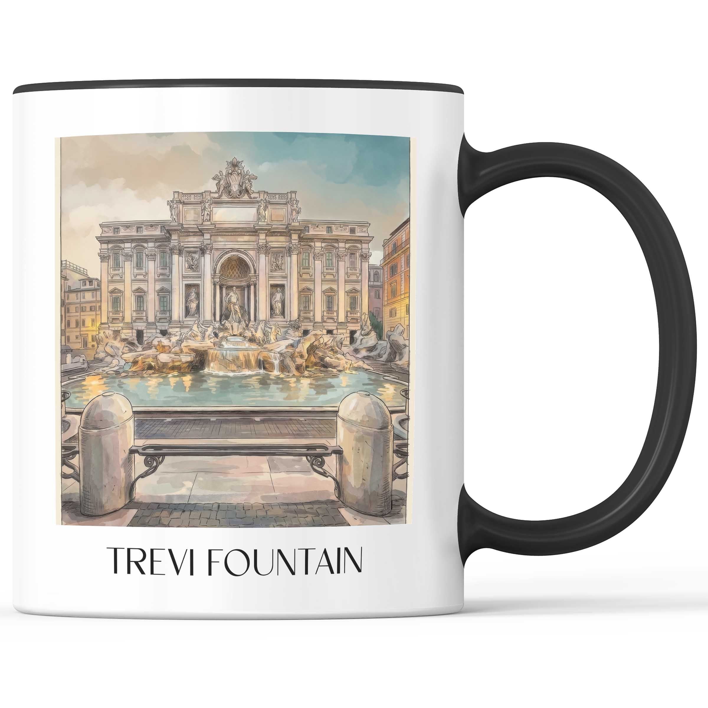 Trevi-Brunnen Kaffeebecher - Rom - Italien Becher - Kaffeetasse im Aquarell Stil - favplace